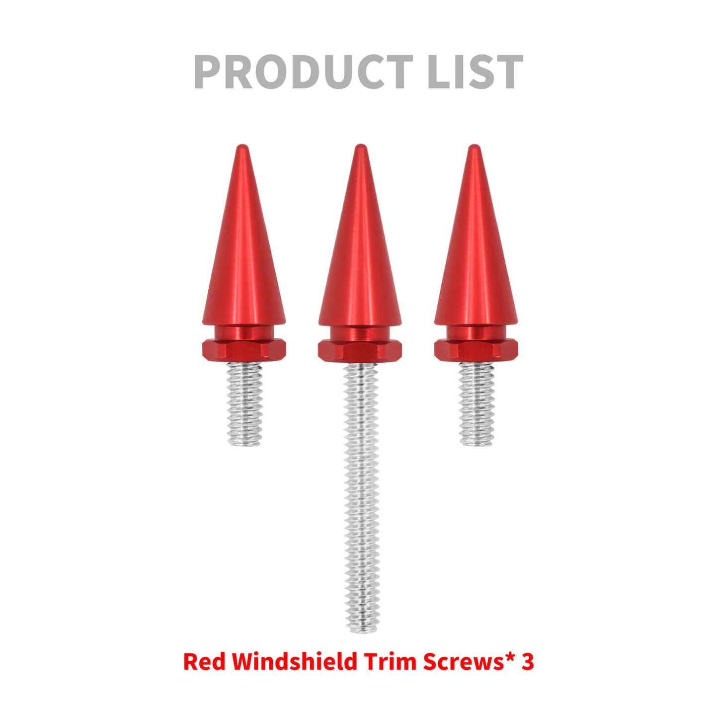 3* Spike Metal Fairing Windshield Bolts Red Fit For Harley 2014-UP Touring Tri Glide | HCmotorku