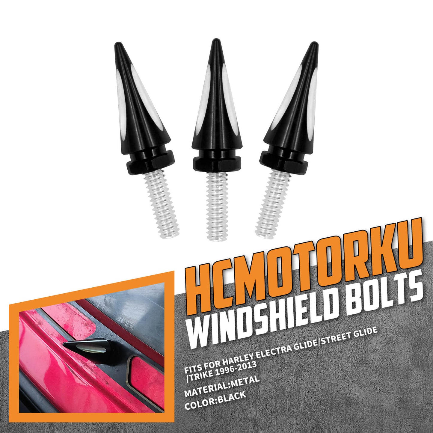 Impaler Spike Wind Screen Windshield Bolts For Harley Electra Street Glide 1996-2013 | HCmotorku