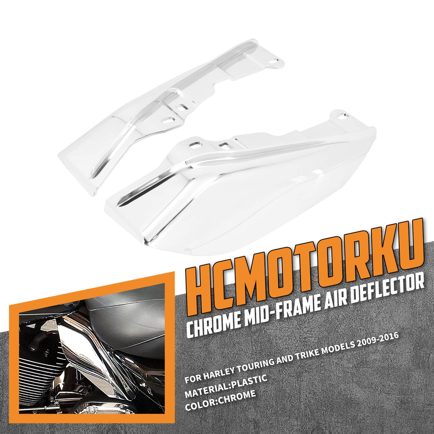 Mid Frame Heat Shield Air Deflectors for Harley Touring 2008-2016 | HCmotorku