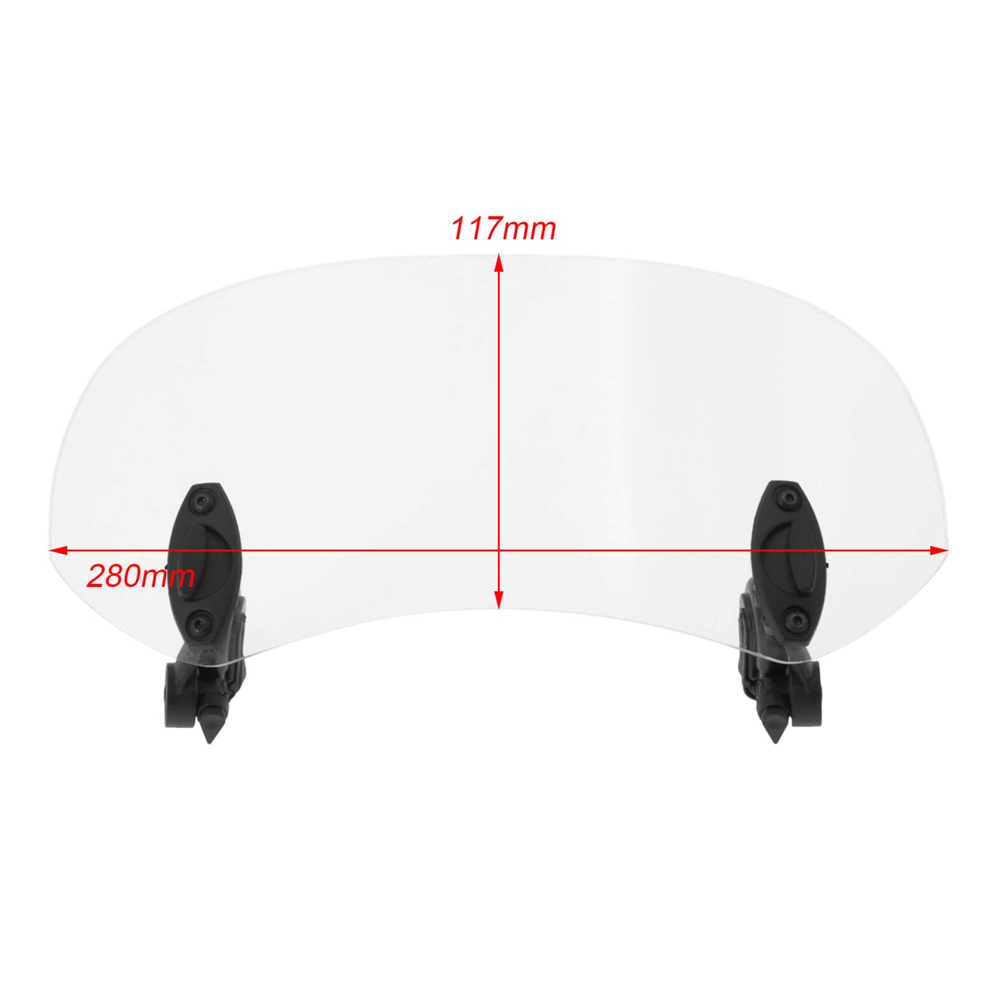 Clear Adjustable Clip-On Windshield Extension Spoiler Windscreen Deflector | HCmotorku