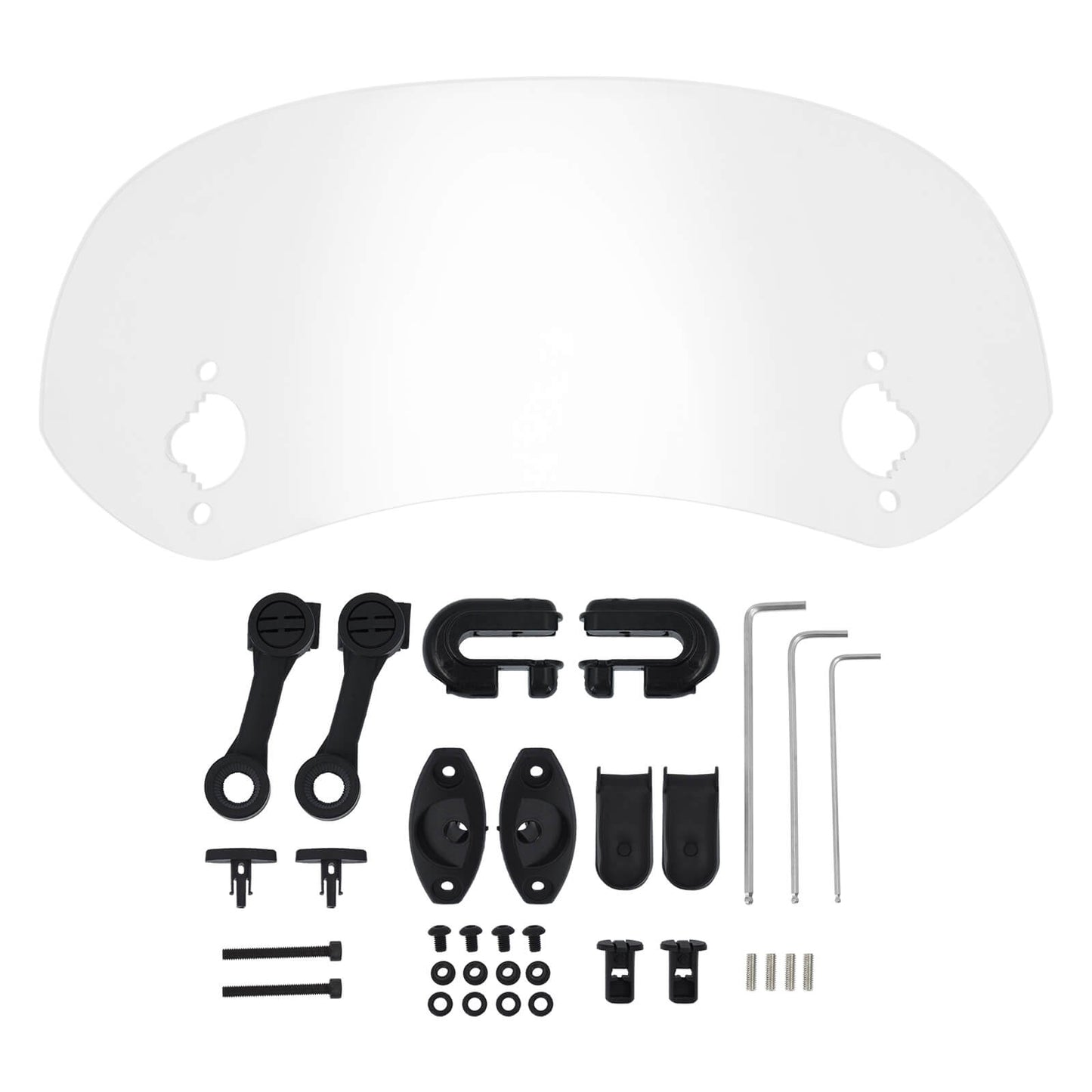 Clear Adjustable Clip-On Windshield Extension Spoiler Windscreen Deflector | HCmotorku
