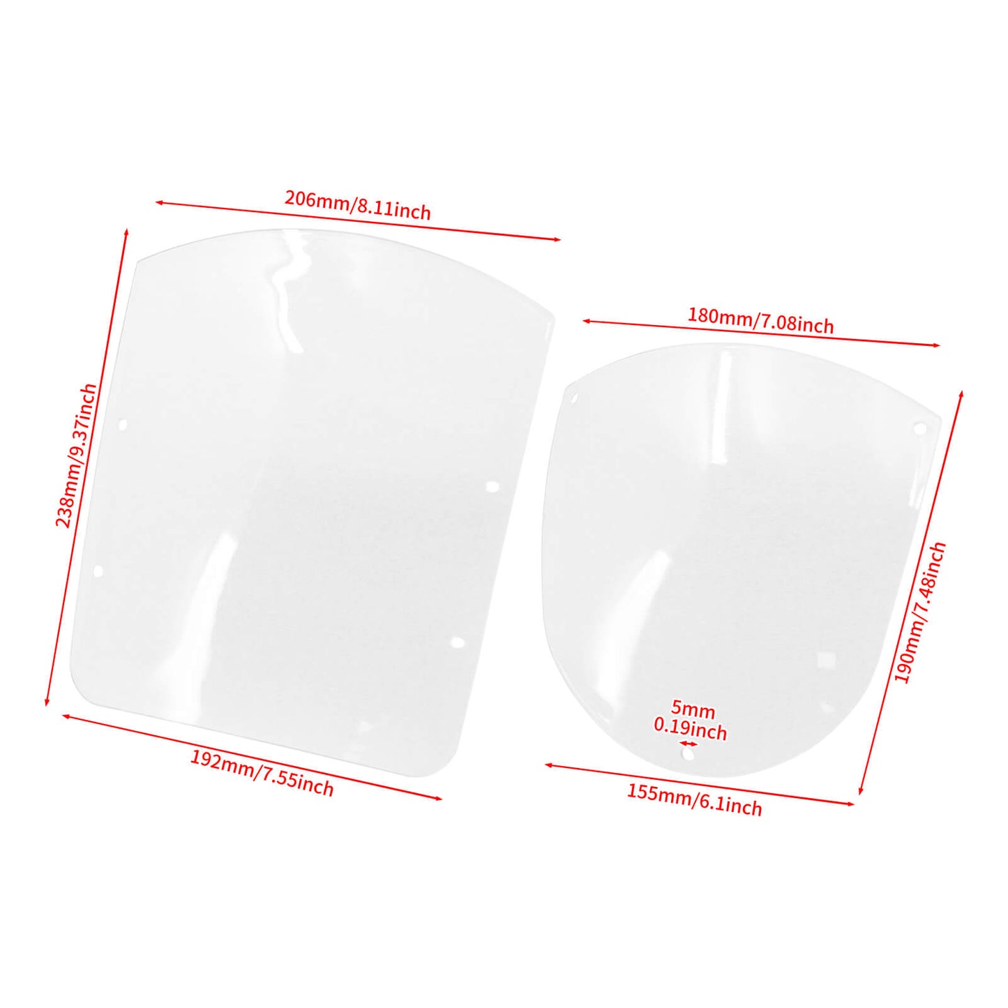 Clear Windshield Quarter Fairing ABS Kit For Harley Sportster 883 1200 Dyna | HCmotorku