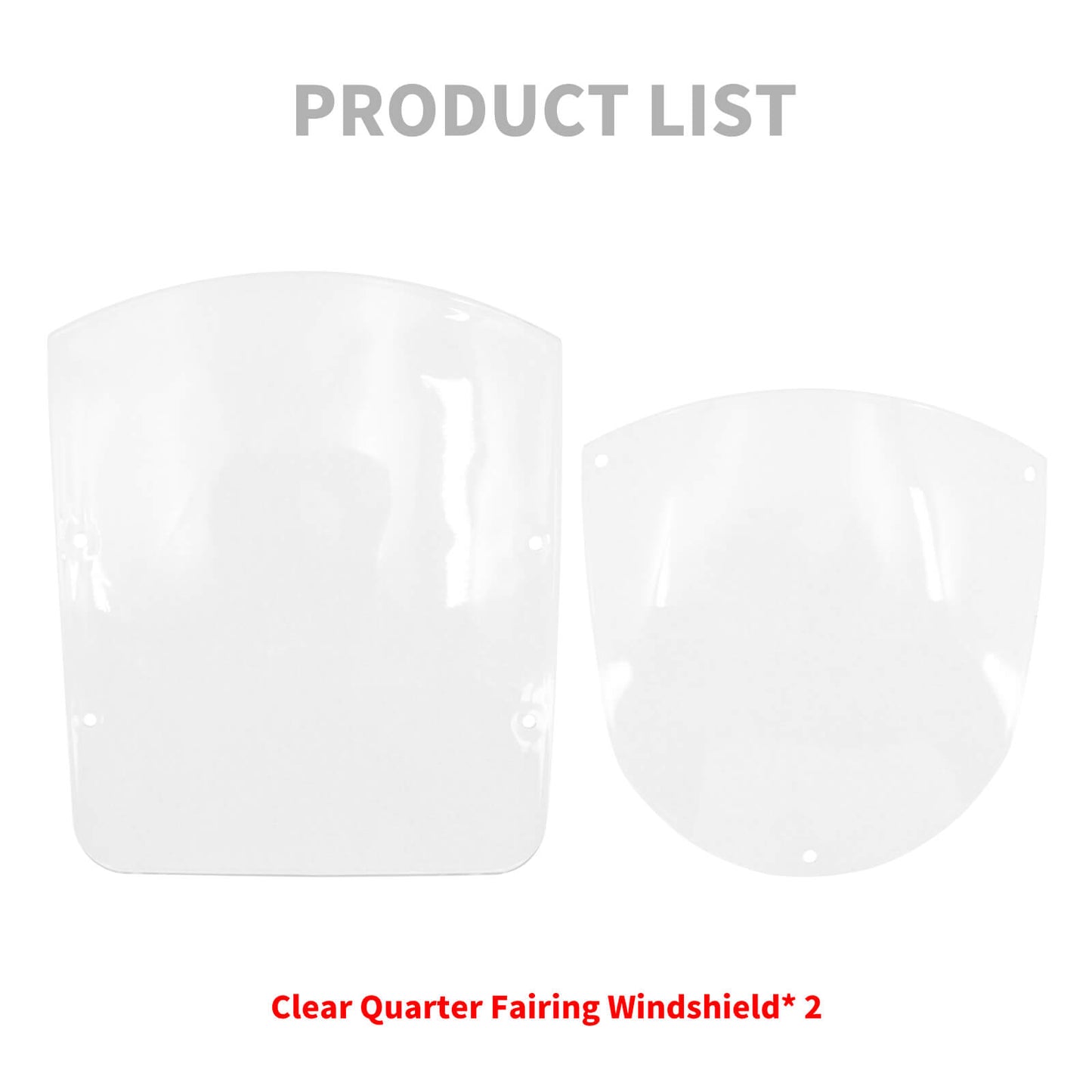 Clear Windshield Quarter Fairing ABS Kit For Harley Sportster 883 1200 Dyna | HCmotorku