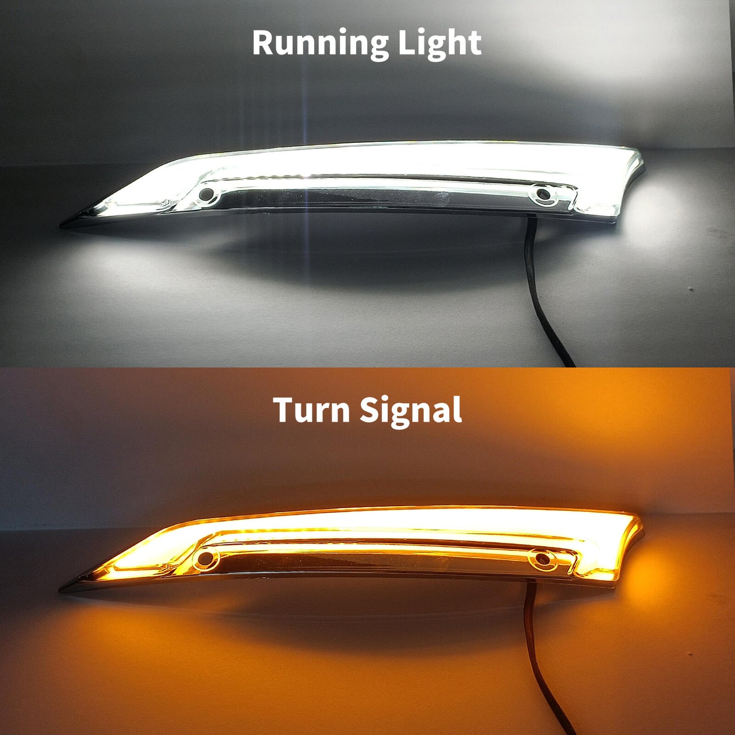 Fairing Windscreen Trim W/ Smoke LED Lights Chrome For Harley FLTRX FLTR 2015-2023 | HCmotorku
