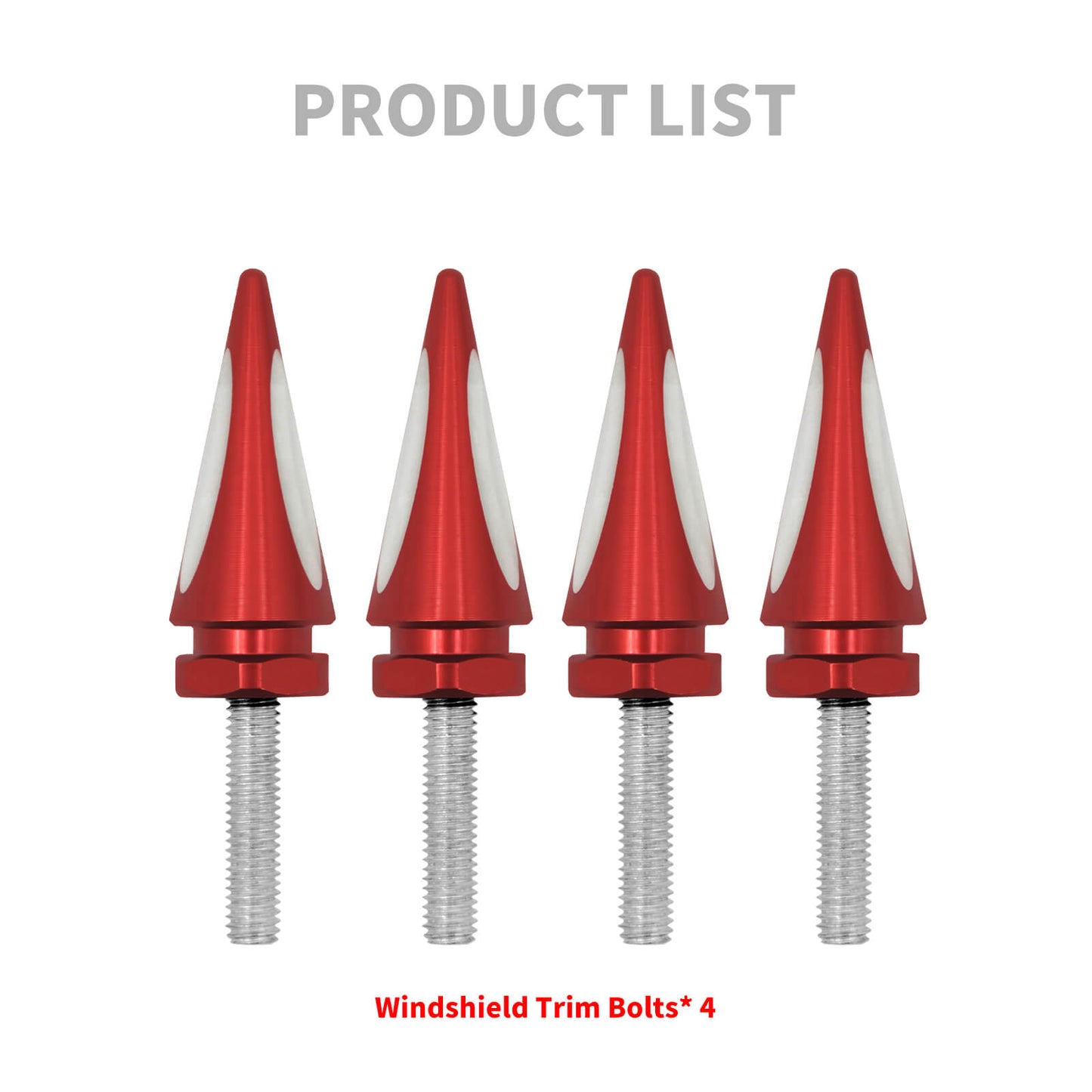 Windshield Screws Cutout Spike Bolt Red Fit For Harley Touring Road Glide 1998-2023 | HCmotorku