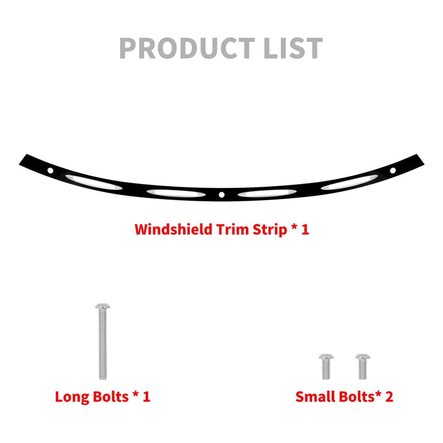 CNC Front Windscreen Windshield Trim Strip Fit For Harley Street Glide 2014-2023 | HCmotorku