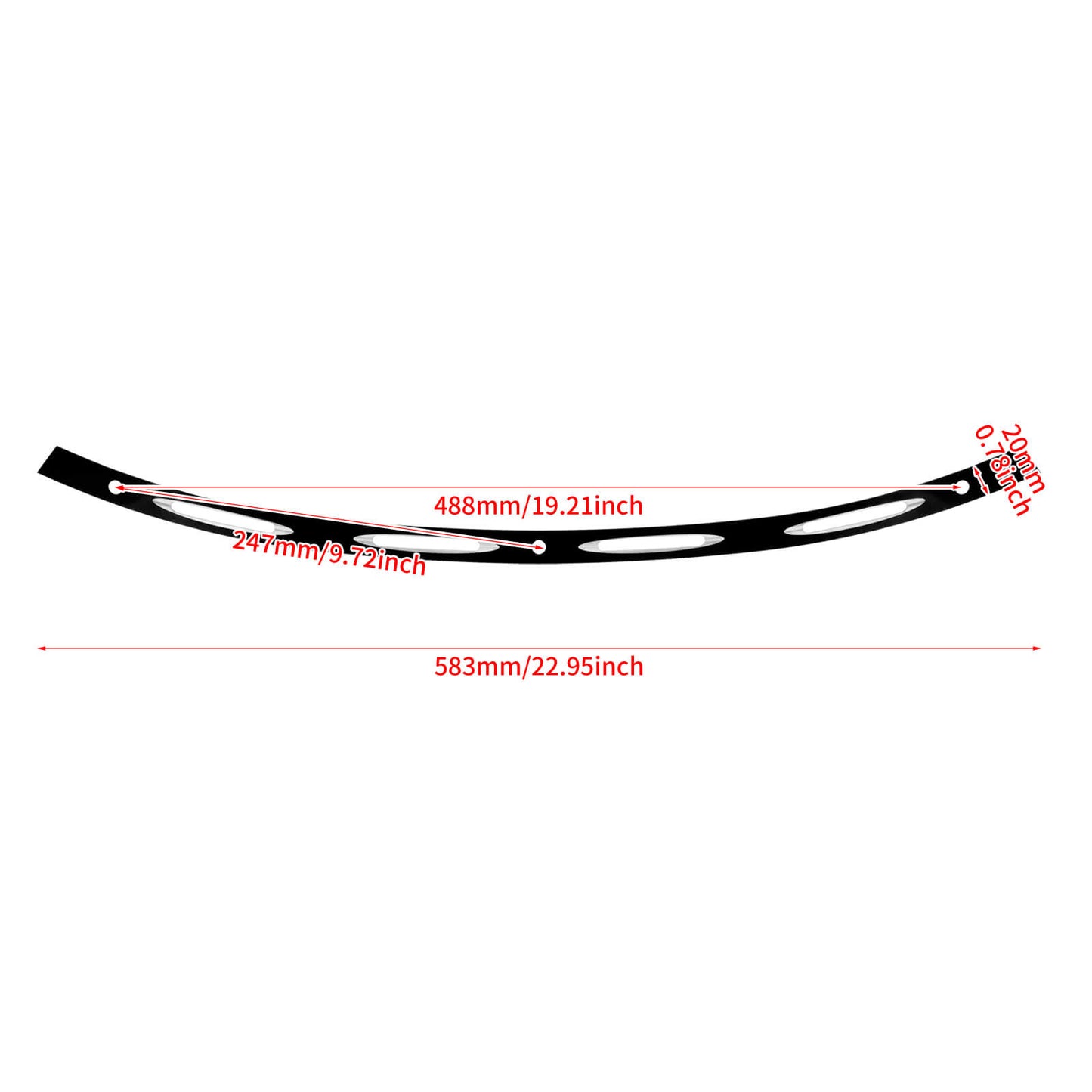 CNC Front Windscreen Windshield Trim Strip Fit For Harley Street Glide 2014-2023 | HCmotorku