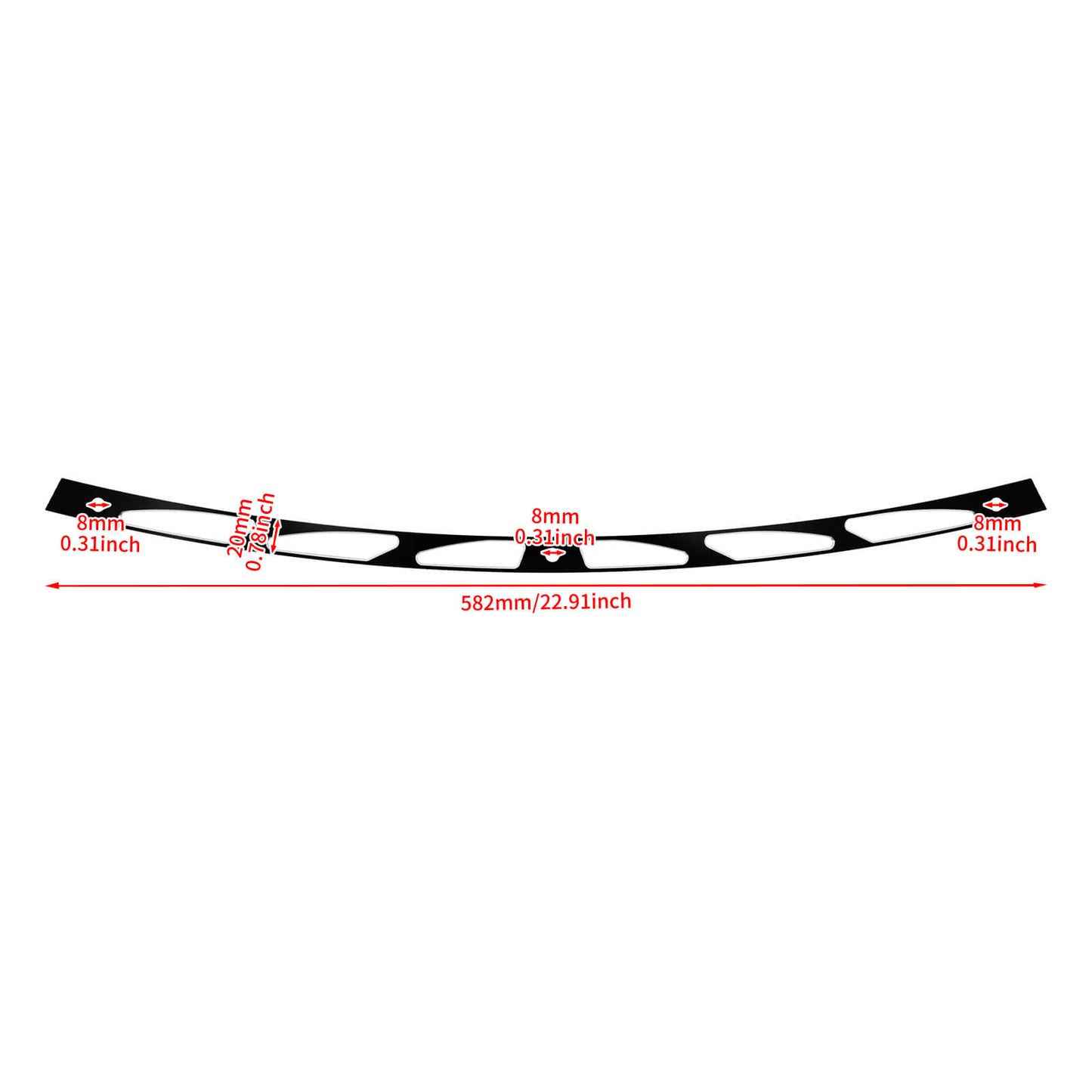 6 Slots Batwing Fairing Windshield Trim Black For Harley Electra Glide 1996-2013 | HCmotorku