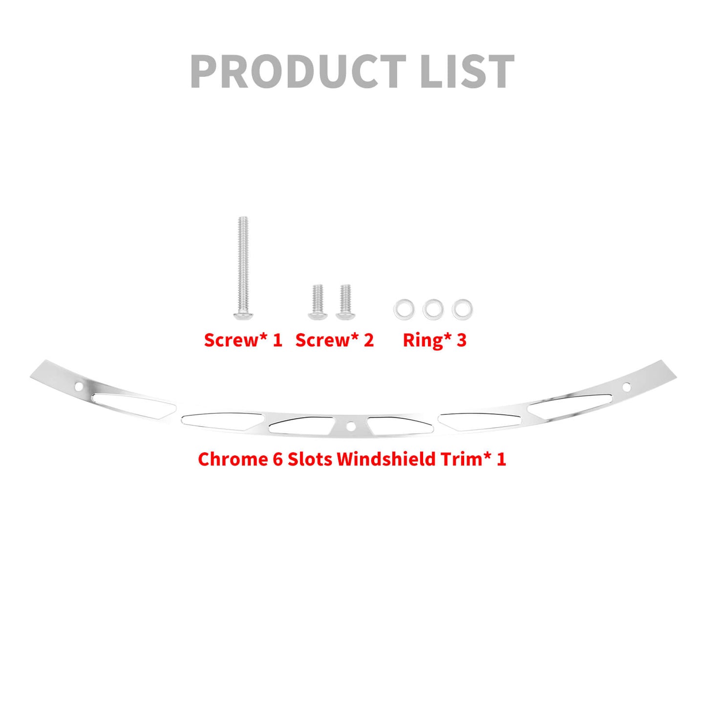 Slots Fairing Windshield Trim Chrome Fit For Harley Touring Tri Electra Glide 2014 | HCmotorku