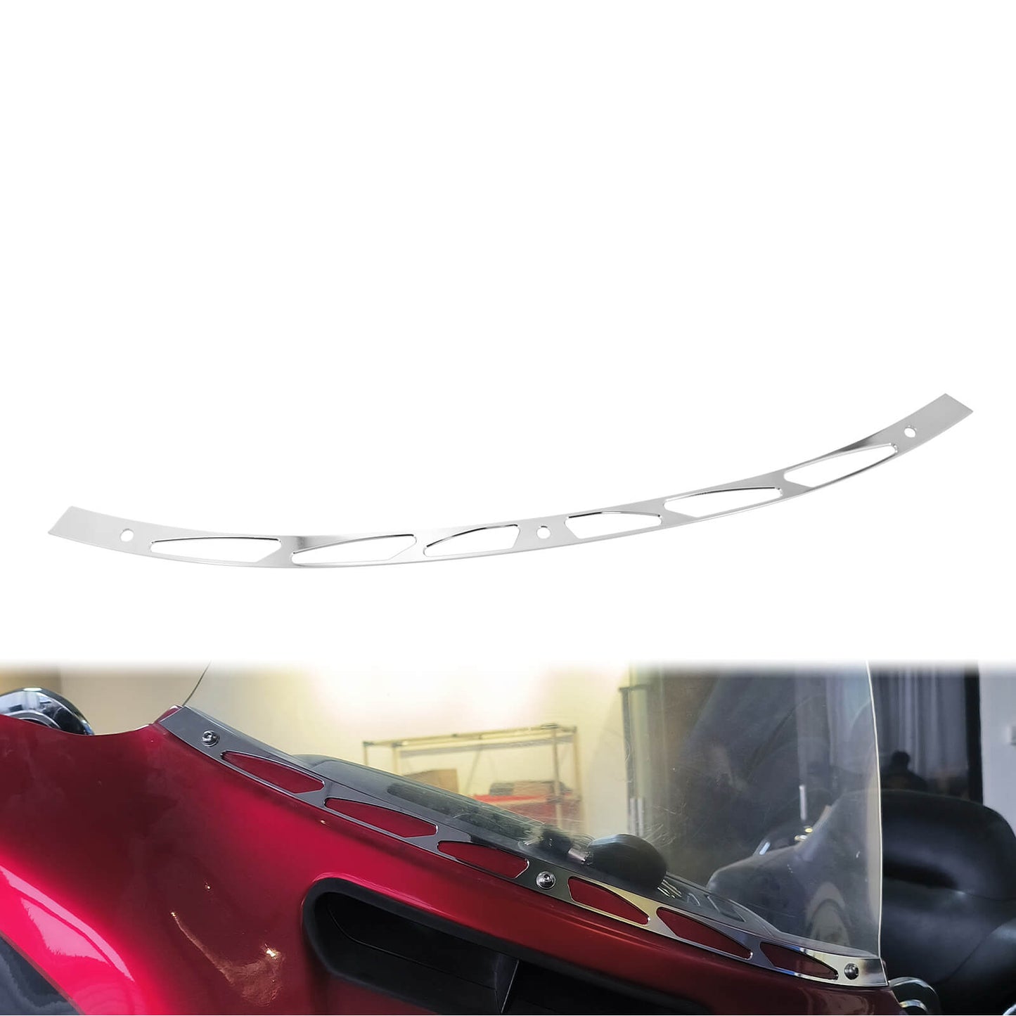 Slots Fairing Windshield Trim Chrome Fit For Harley Touring Tri Electra Glide 2014 | HCmotorku