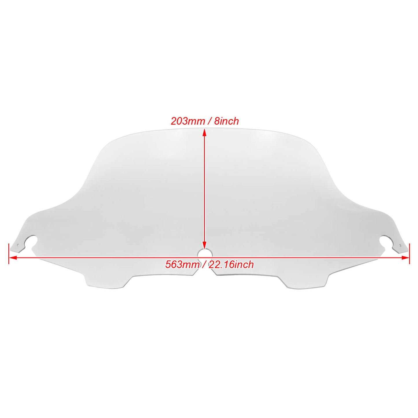 8" Clear Wave Windshield Windscreen Fit For Harley Touring Street Glide 1996-2013 | HCmotorku