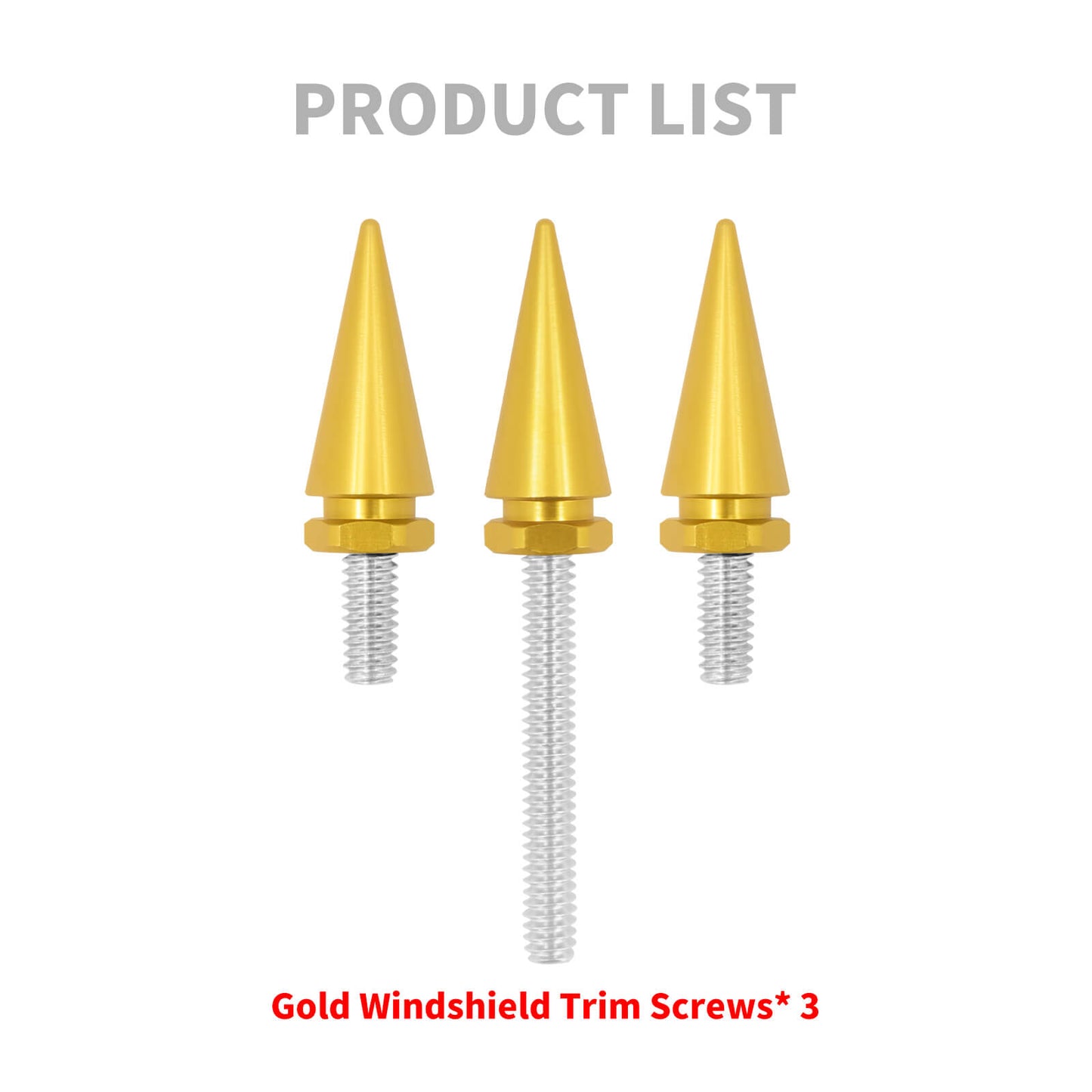 Gold Fairing Windshield Windscreen Trim Bolt Screws Fit For Touring Glide 2014-2023 | HCmotorku