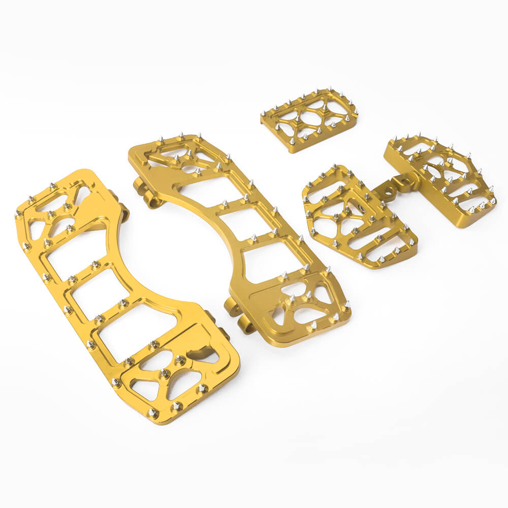 Mx Style Floorboards Brake Pedal Cover Kit Gold Fit For Harley Touring Softail | HCmotorku