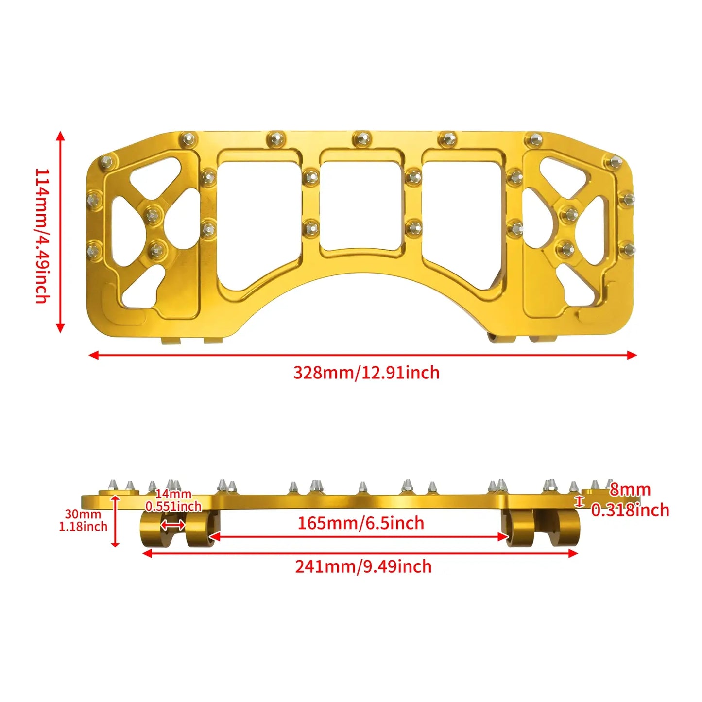 Passenger Floorboards Foot Pegs Gold For Harley Softail Touring 1986-2025 | HCmotorku