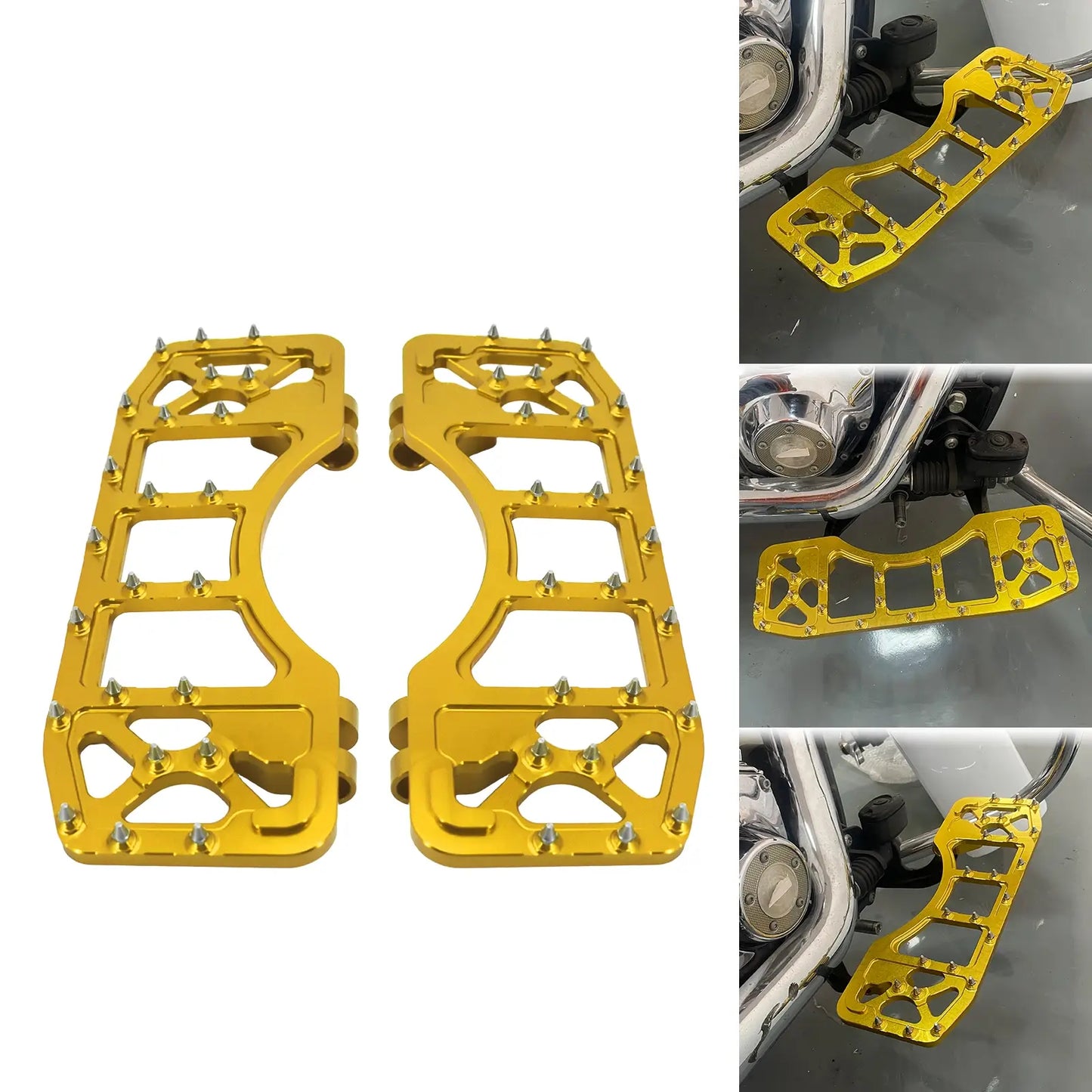Passenger Floorboards Foot Pegs Gold For Harley Softail Touring 1986-2025 | HCmotorku