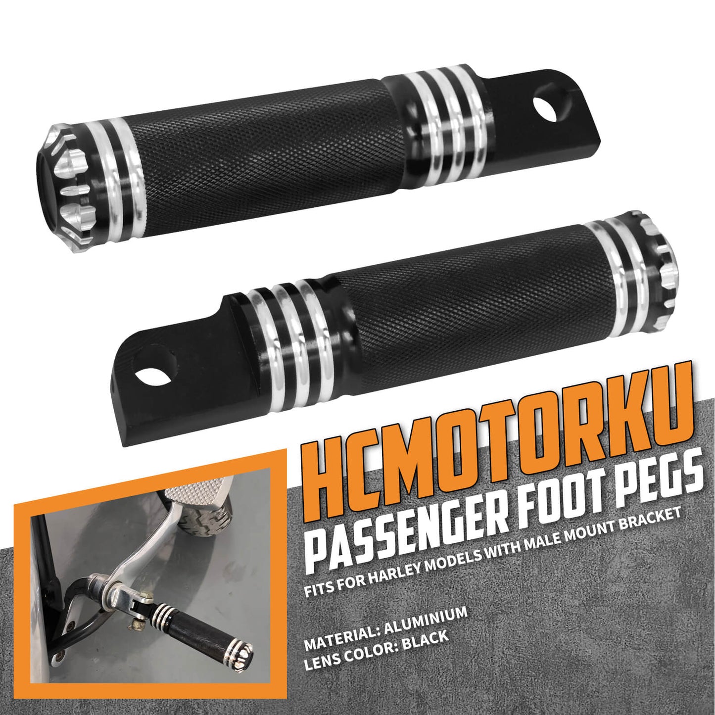 Highway Foot Rest Pegs For Harley Touring Softail Sportster Dyna | HCmotorku