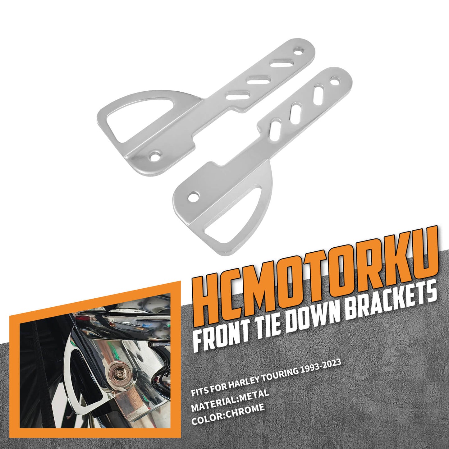 Front Tie Down Bracket Fork Trailer Holder Fit for Harley Touring 1993-2023 | HCmotorku