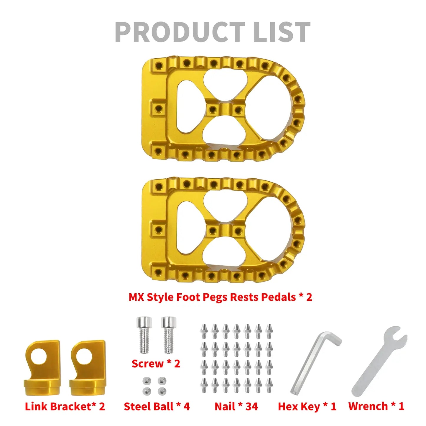 CNC Foot Pegs Floorboards MX Fat Pedals Fit Harley Softail Road King | HCmotorku