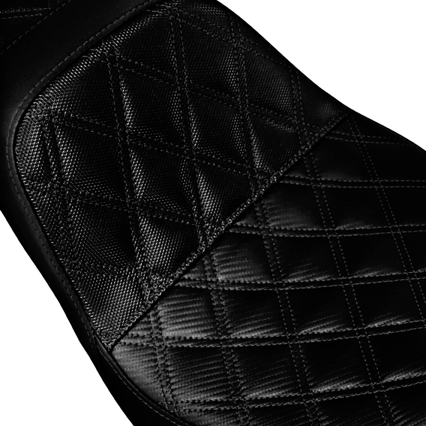 Two-Up Seat Rider Passenger Black Line Fit For Harley Dyna 2006-2017 | HCmotorku