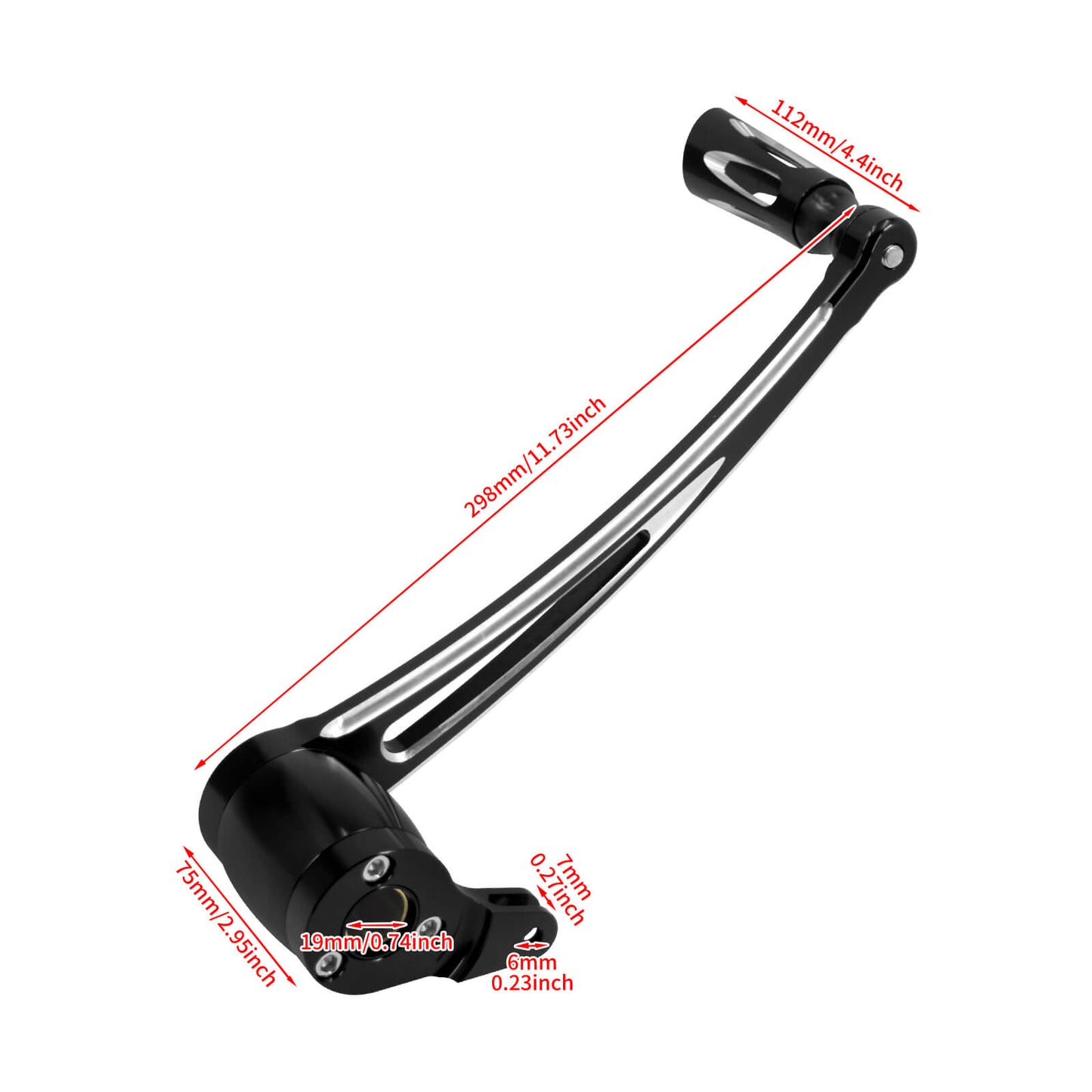 Brake Arm Lever w/ Peg Pedal Black Fits For Harley Electra Road Glide 2014-2025 | HCmotorku