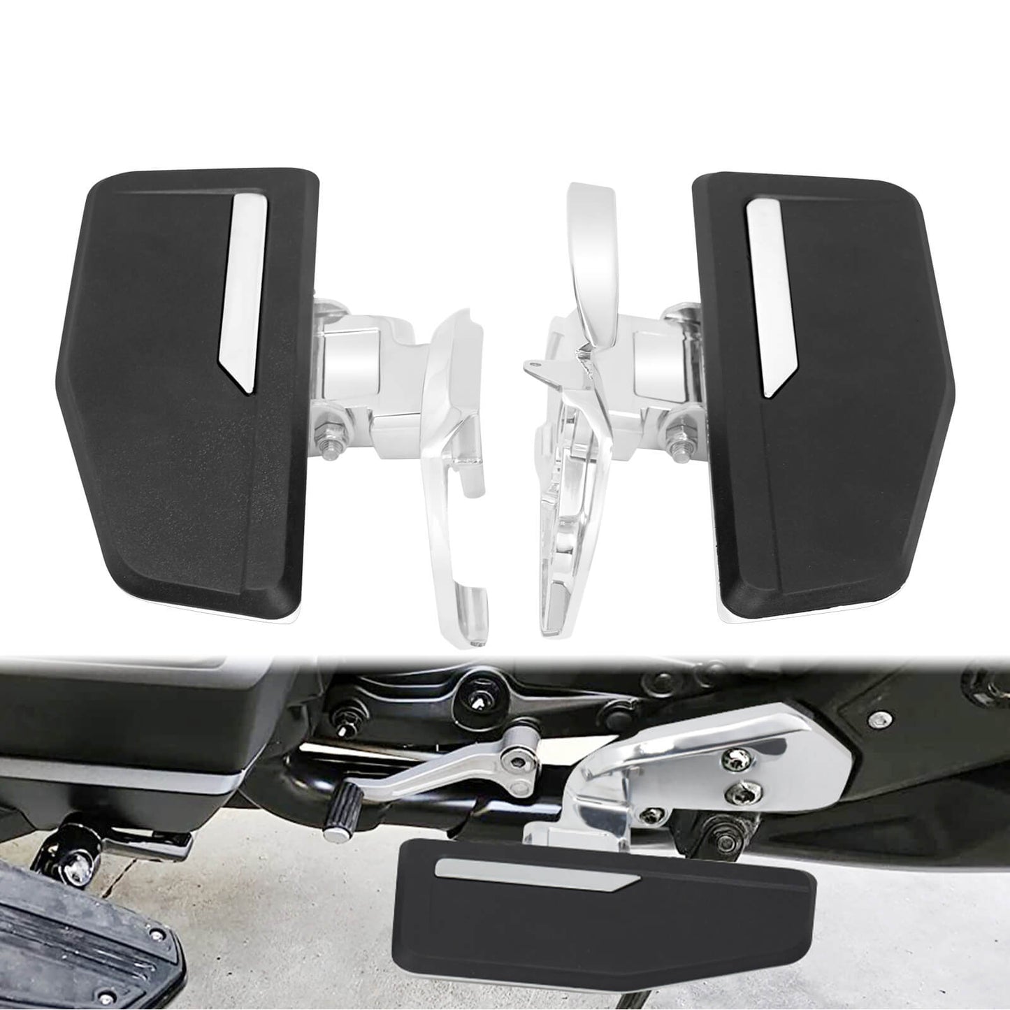 Driver Floorboards Kit Chrome Support Footboard Fit For Honda Gold Wing 2018-2023 | HCmotorku