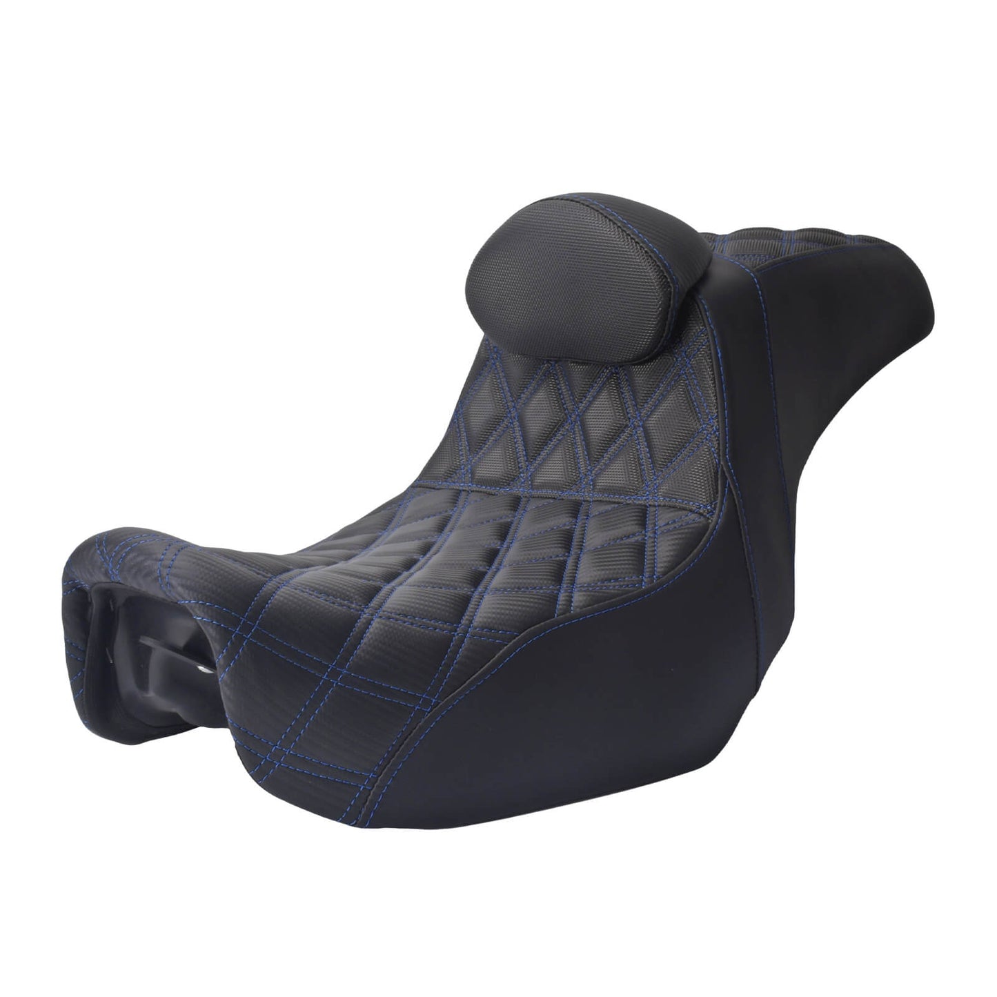 Two-Up Seat Rider Passenger Blue Line Fit For Harley Dyna 2006-2017 | HCmotorku