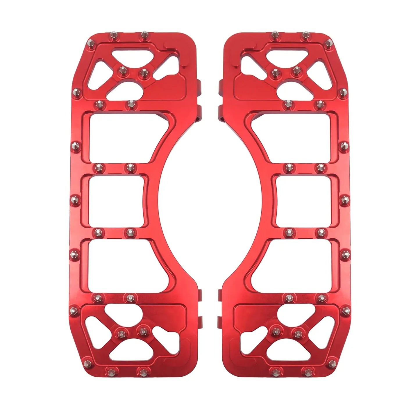 CNC Wide Foot Pegs Floorboards Set Offroad Chopper Bobber Style Red For Harley | HCmotorku