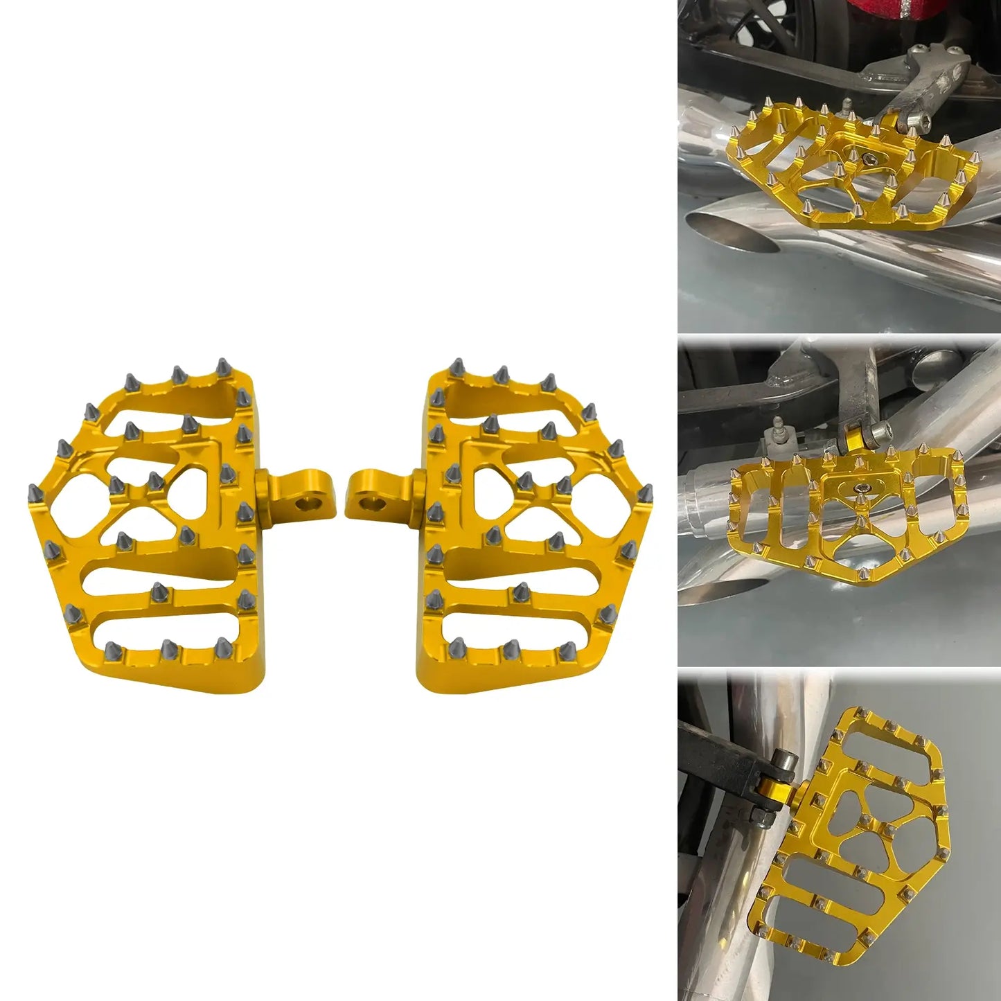 Passenger Floorboards Foot Pegs Gold For Harley Softail Touring 1986-2025 | HCmotorku