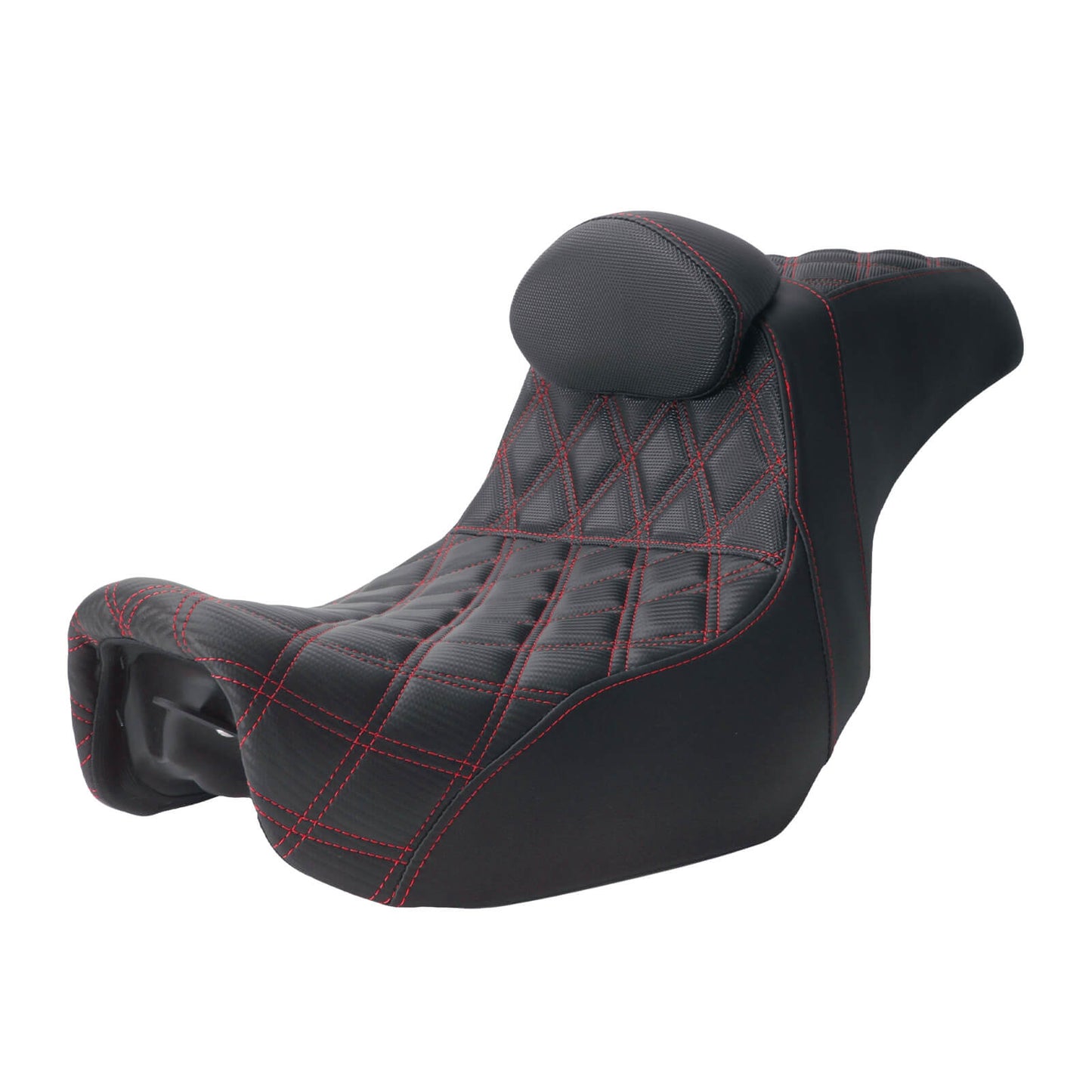 Two-Up Seat Rider Passenger Red Line Fit For Harley Dyna 2006-2017 | HCmotorku
