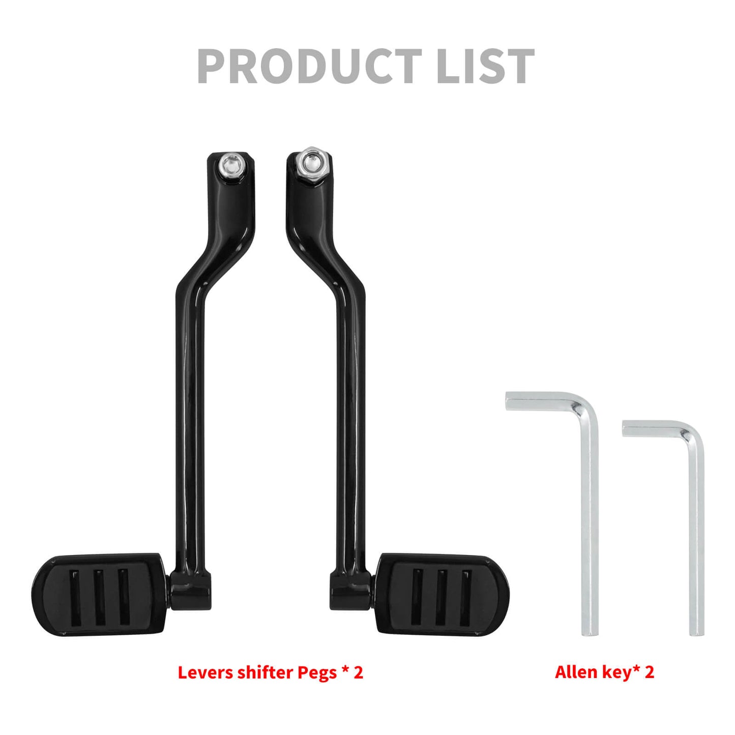 Heel Toe Shifter Lever Pegs Black For Harley Touring Road Electra Glide 2008-2023 | HCmotorku