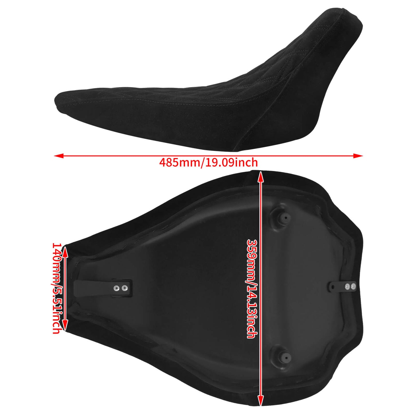 Suede Diamond Driver Seat For Harley Softail Breakout Rocker 2008-2017 | HCmotorku