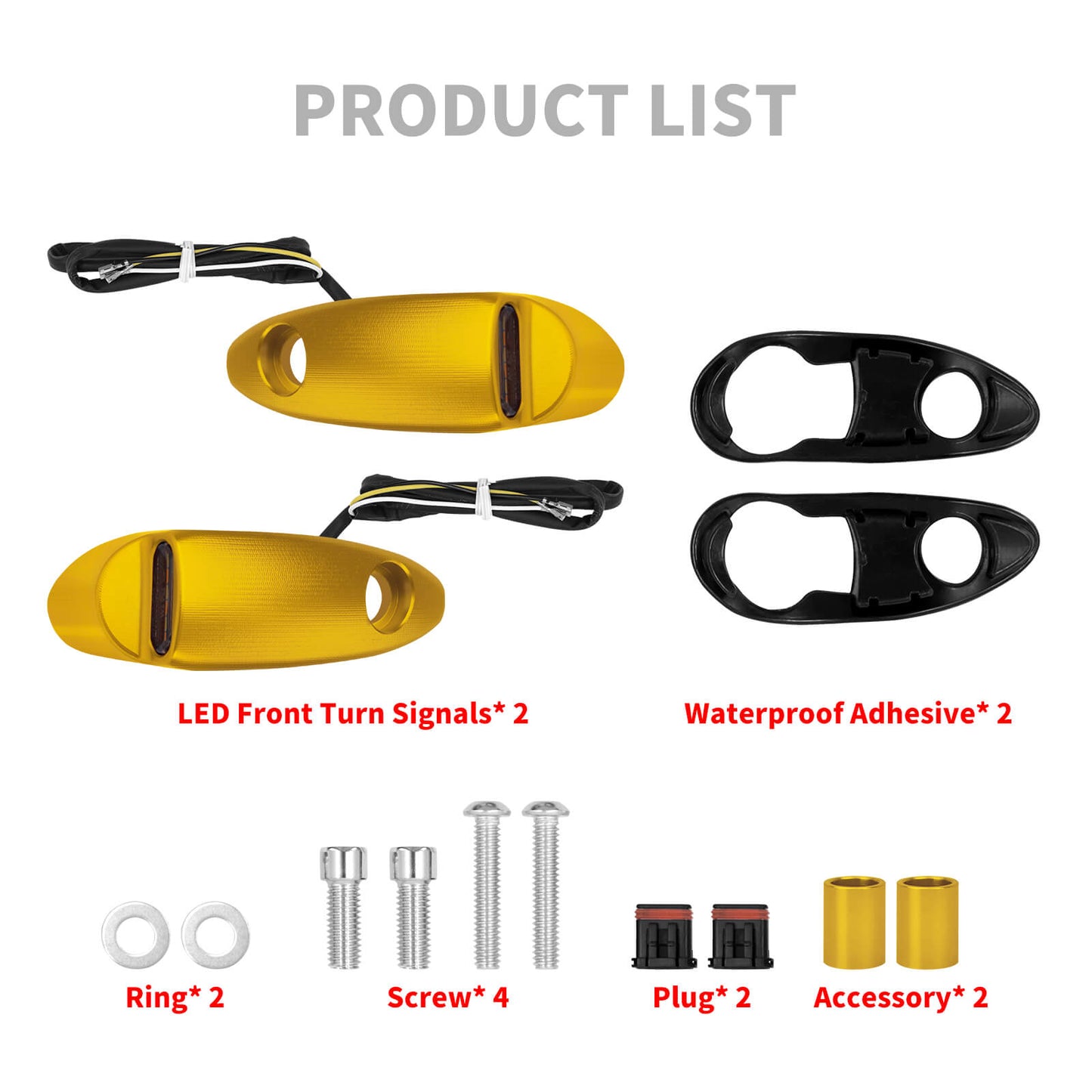 E-Mark LED Front Turn Signal Indicators for Harley Road Glide CVO '15-Up | HCmotorku