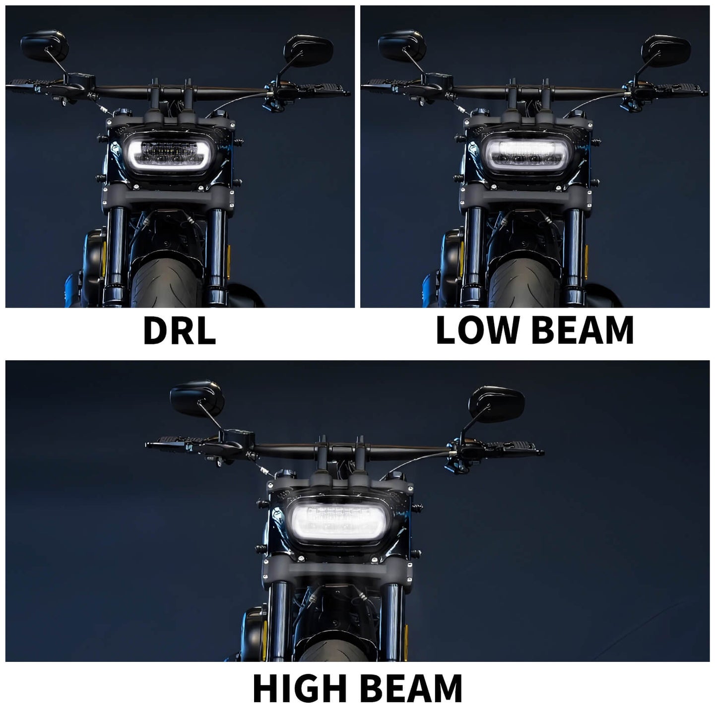 LA028601_HCmotorku High-Performance LED Projector Headlight for Harley Fat Bob '08-'24