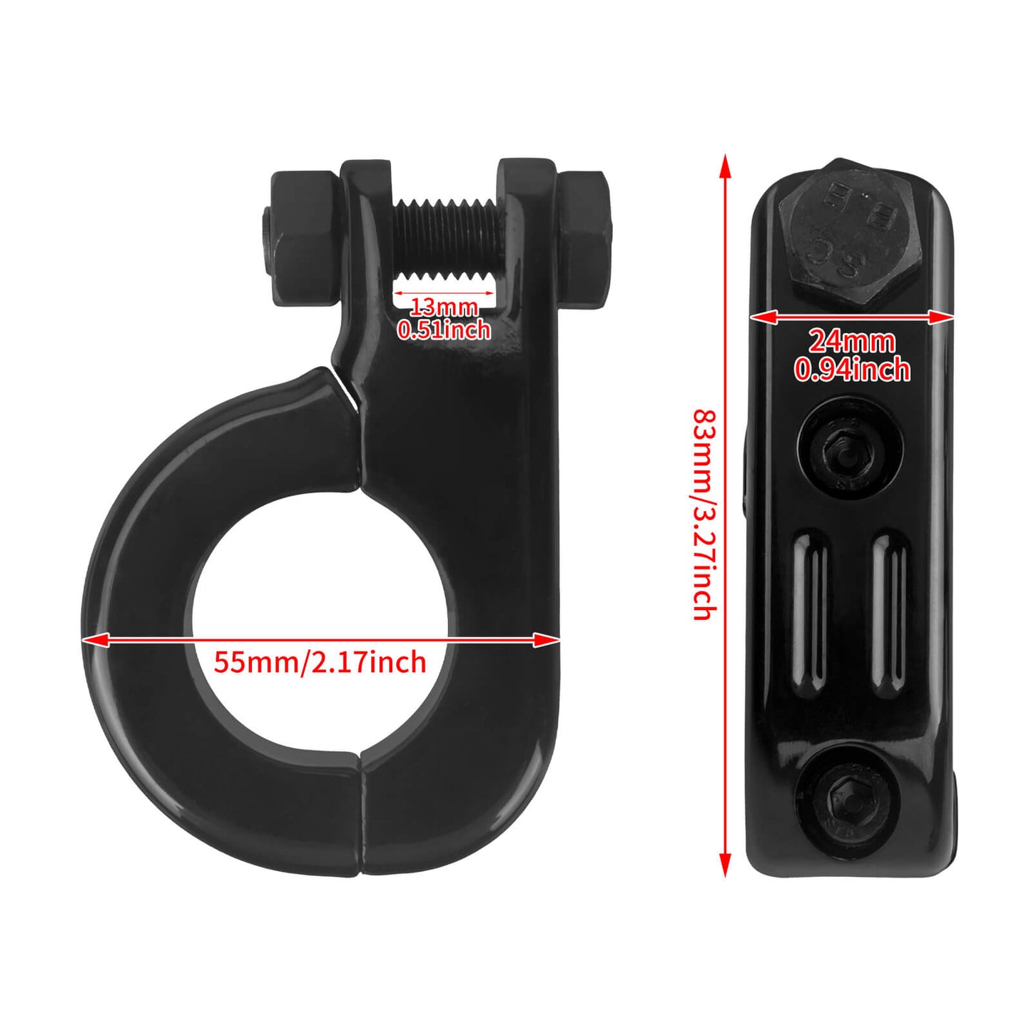 Footpeg Clamp for 1.25“ Highway Crash Bar Black Fit Harley Street Glide | HCmotorku