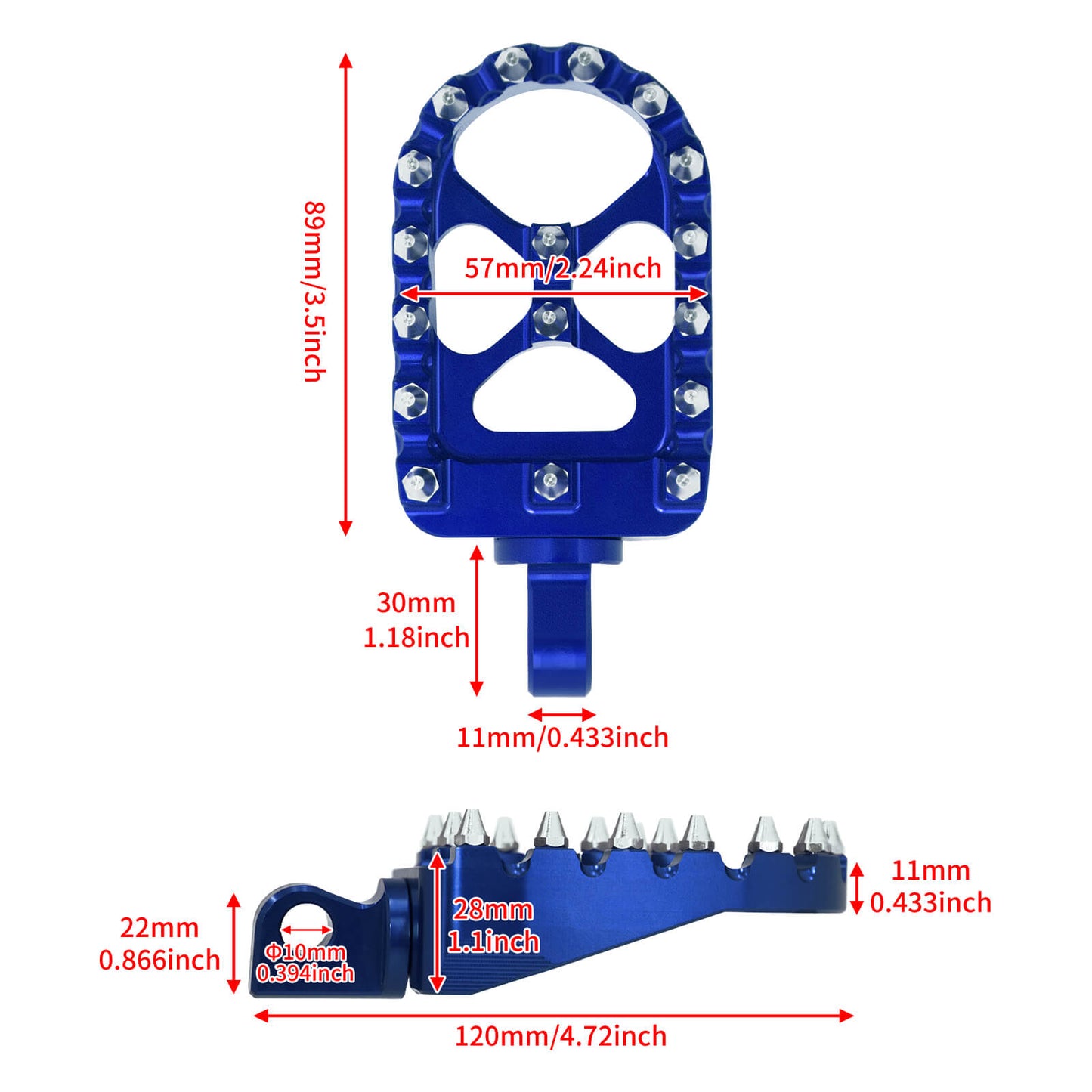 CNC Foot Pegs Floorboards MX Fat Pedals Fit Harley Softail Road King | HCmotorku