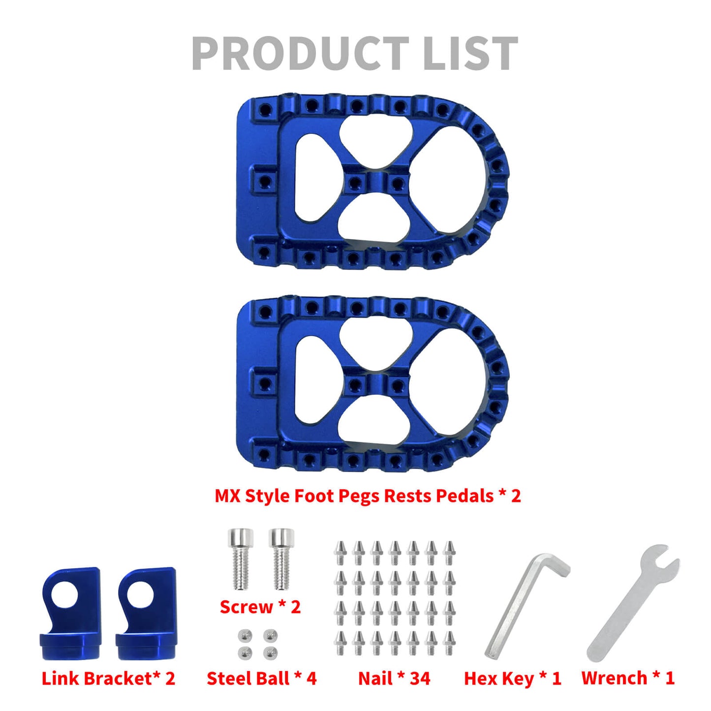 CNC Foot Pegs Floorboards MX Fat Pedals Fit Harley Softail Road King | HCmotorku