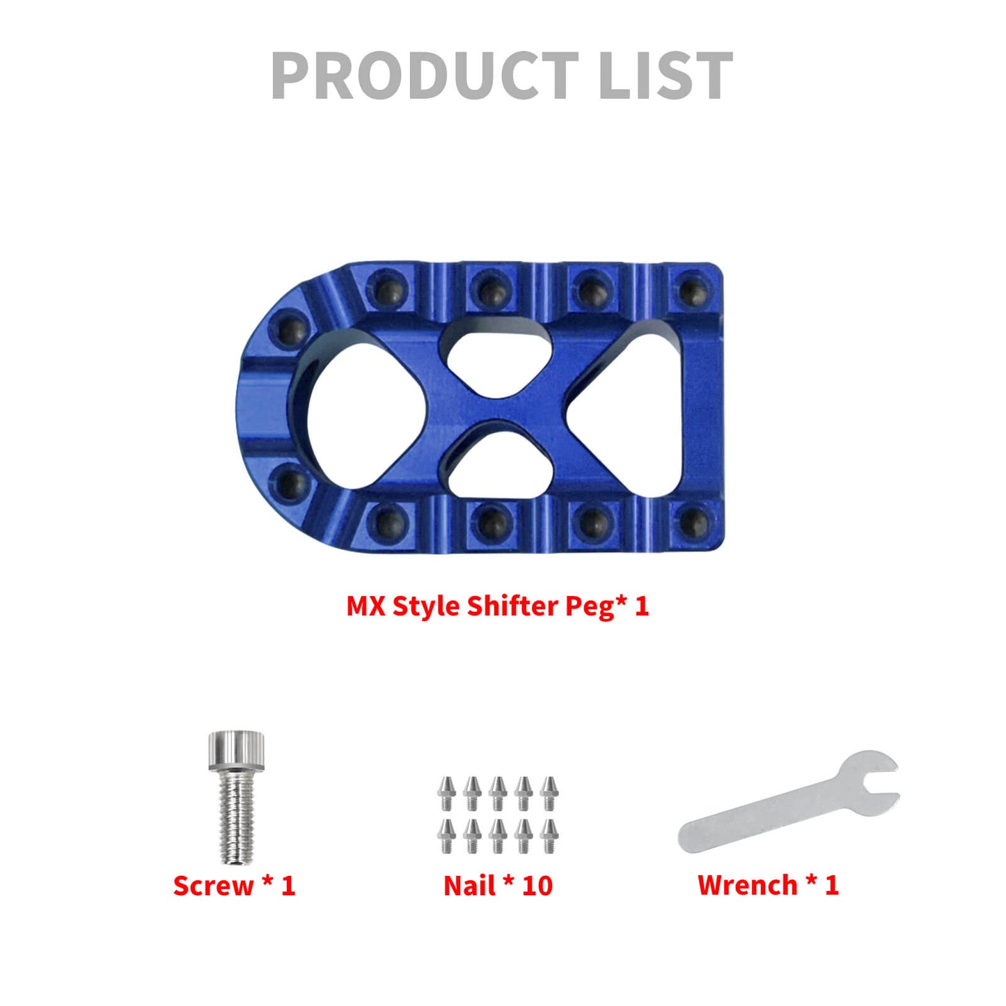 Gear Shifter Peg Brake Pegs MX Style Foot Pedal Blue Fit For Harley | HCmotorku