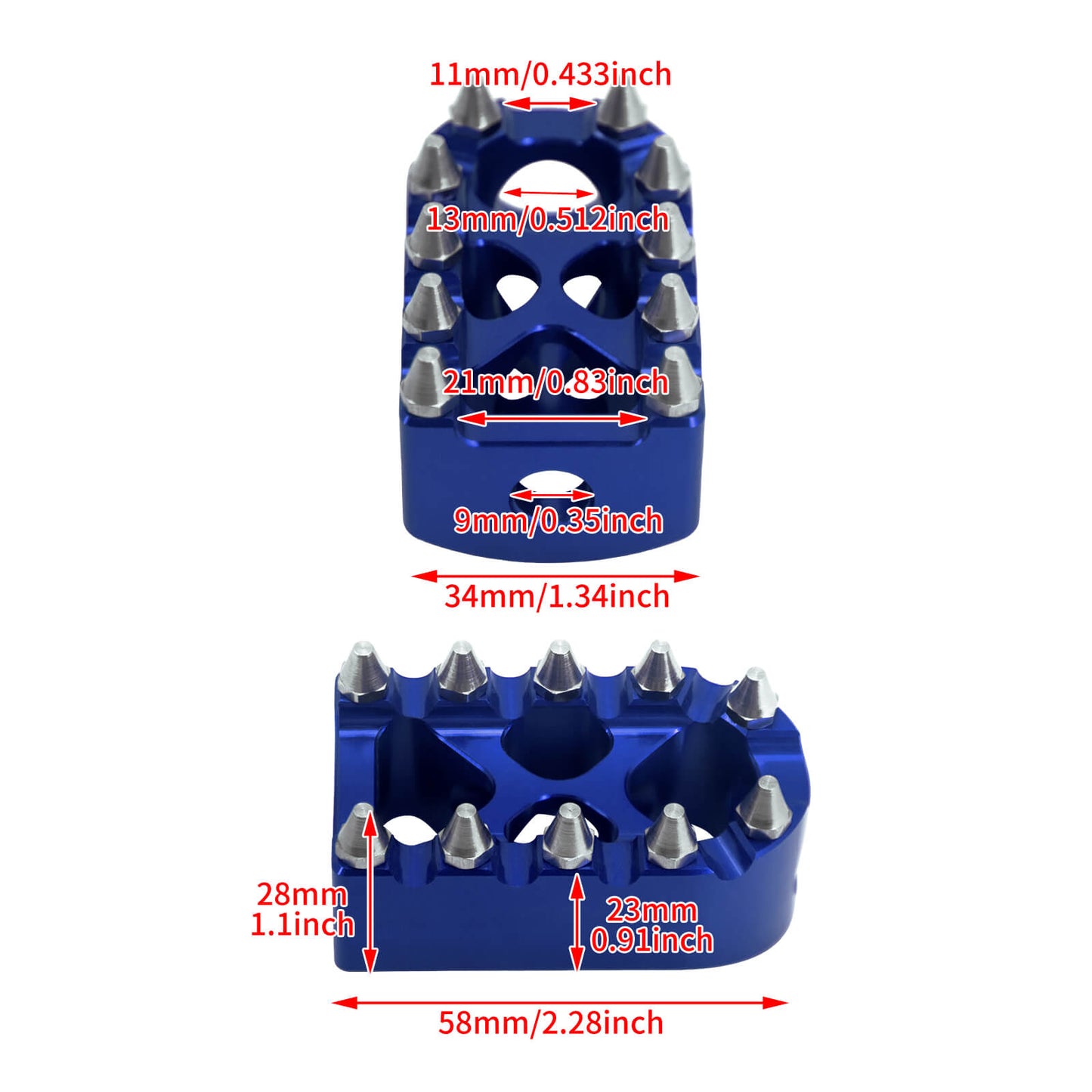 Gear Shifter Peg Brake Pegs MX Style Foot Pedal Blue Fit For Harley | HCmotorku
