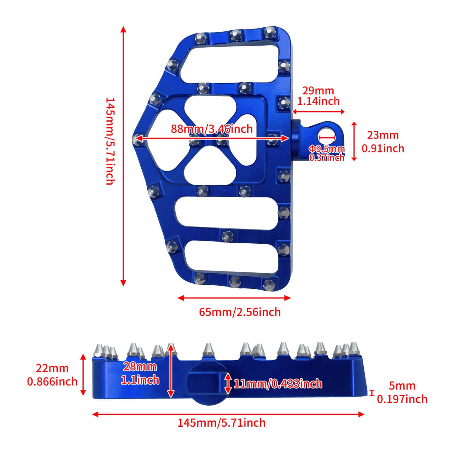 Mx Style Floorboards Shifter Pegs Brake Pedal Cover Kit Blue Fit For Harley Touring Softail | HCmotorku