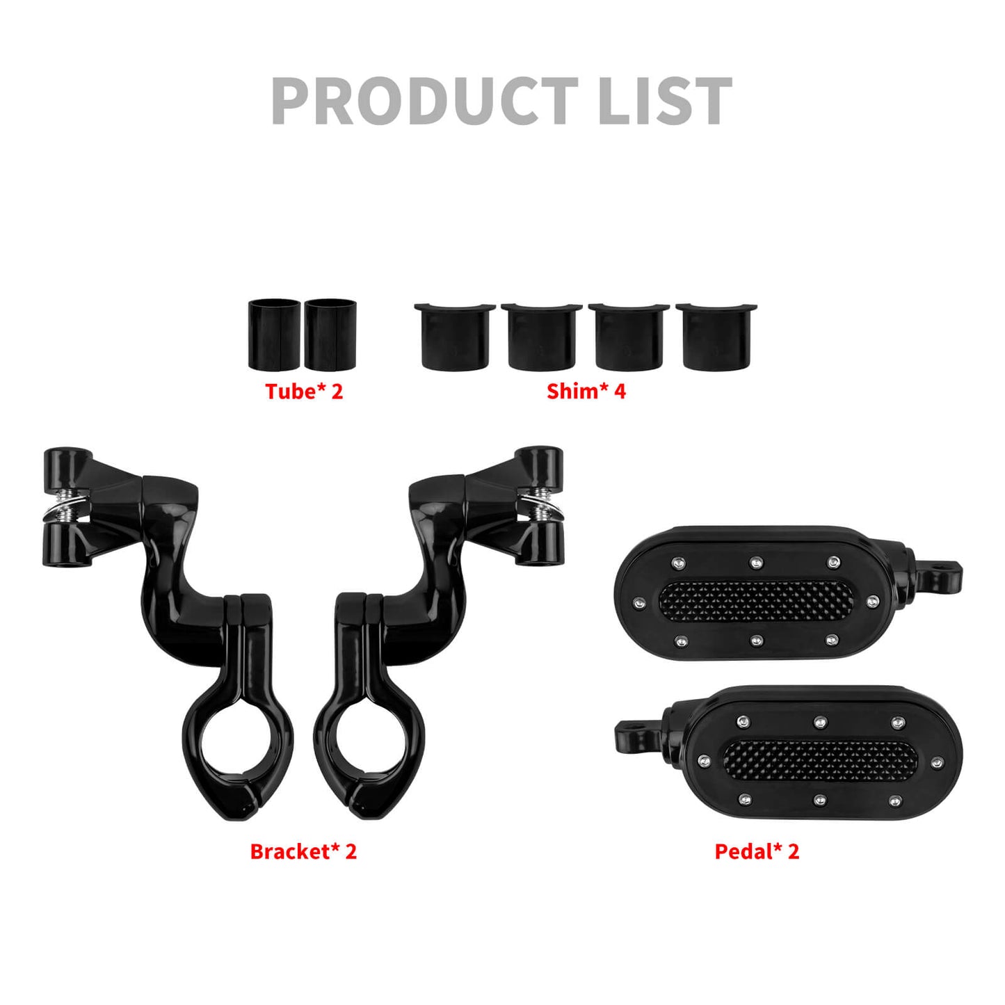 Highway Pegs with Flip-out Heel Rests for 1.25" Engine Guard For Harley | HCmotorku