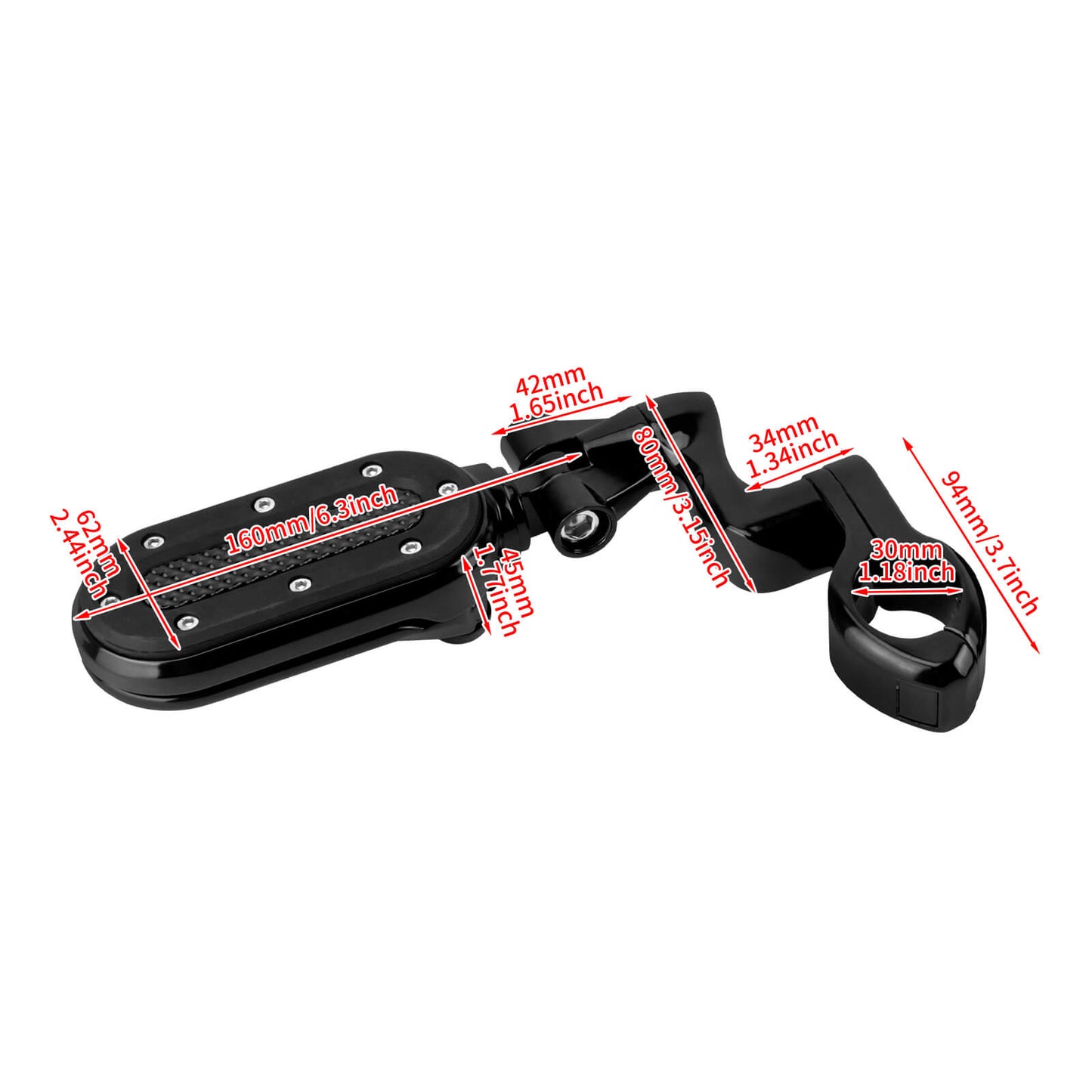 Highway Pegs with Flip-out Heel Rests for 1.25" Engine Guard For Harley | HCmotorku