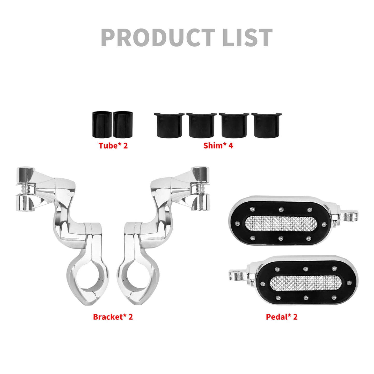 Highway Pegs with Flip-out Heel Rests for 1.25" Engine Guard For Harley | HCmotorku