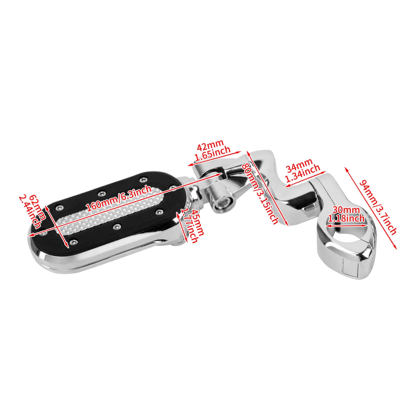 Highway Pegs with Flip-out Heel Rests for 1.25" Engine Guard For Harley | HCmotorku