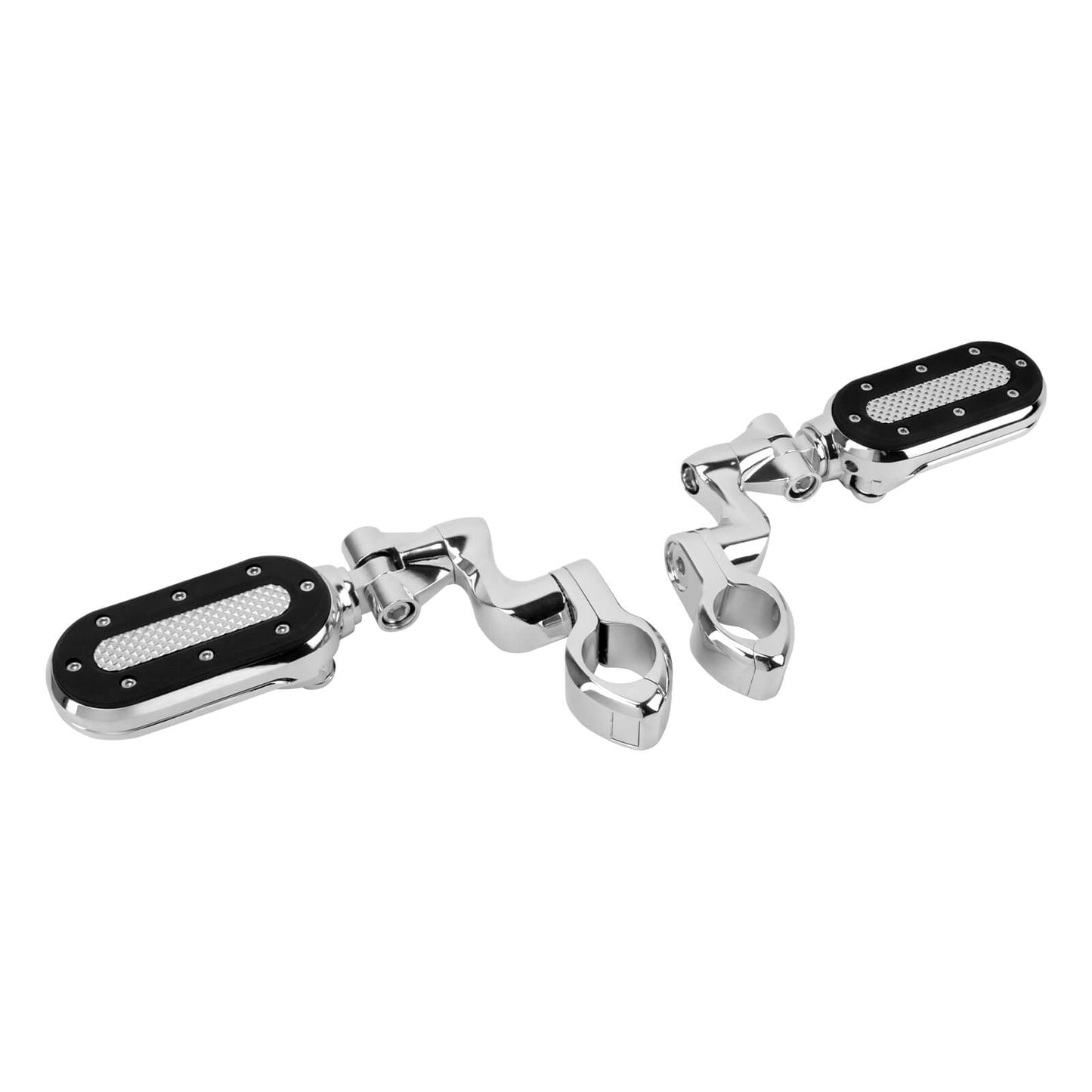 Highway Pegs with Flip-out Heel Rests for 1.25" Engine Guard For Harley | HCmotorku