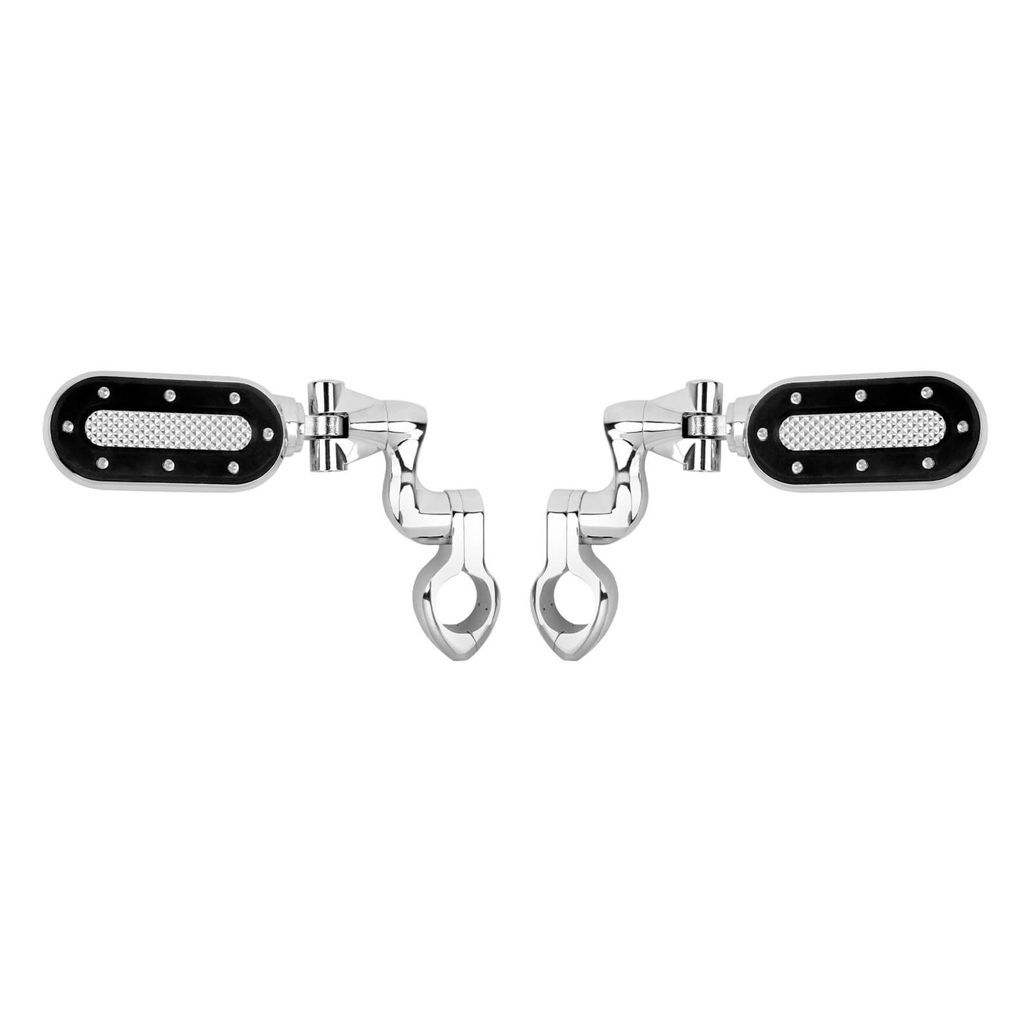 Highway Pegs with Flip-out Heel Rests for 1.25" Engine Guard For Harley | HCmotorku