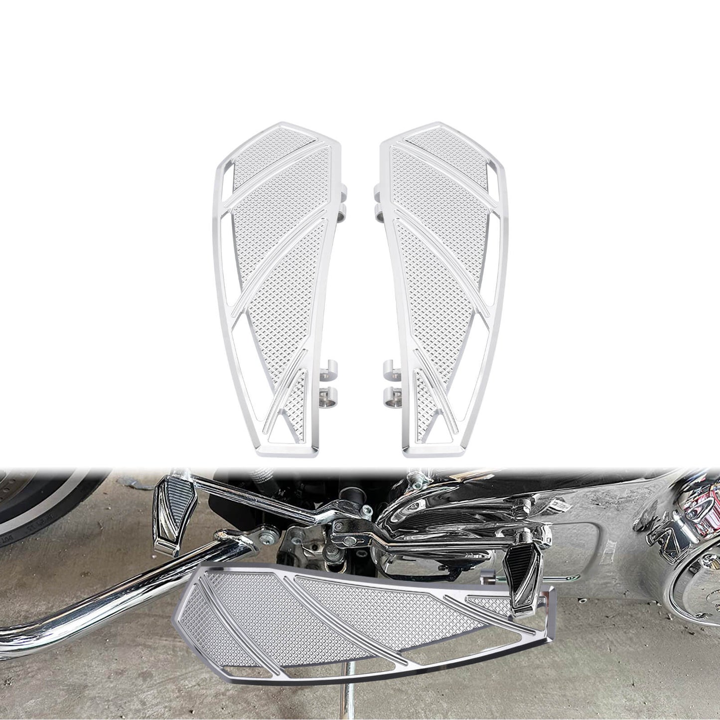 Phantom Rider Floorboards Footboards Chrome For Harley Touring 1986-2025 | HCmotorku