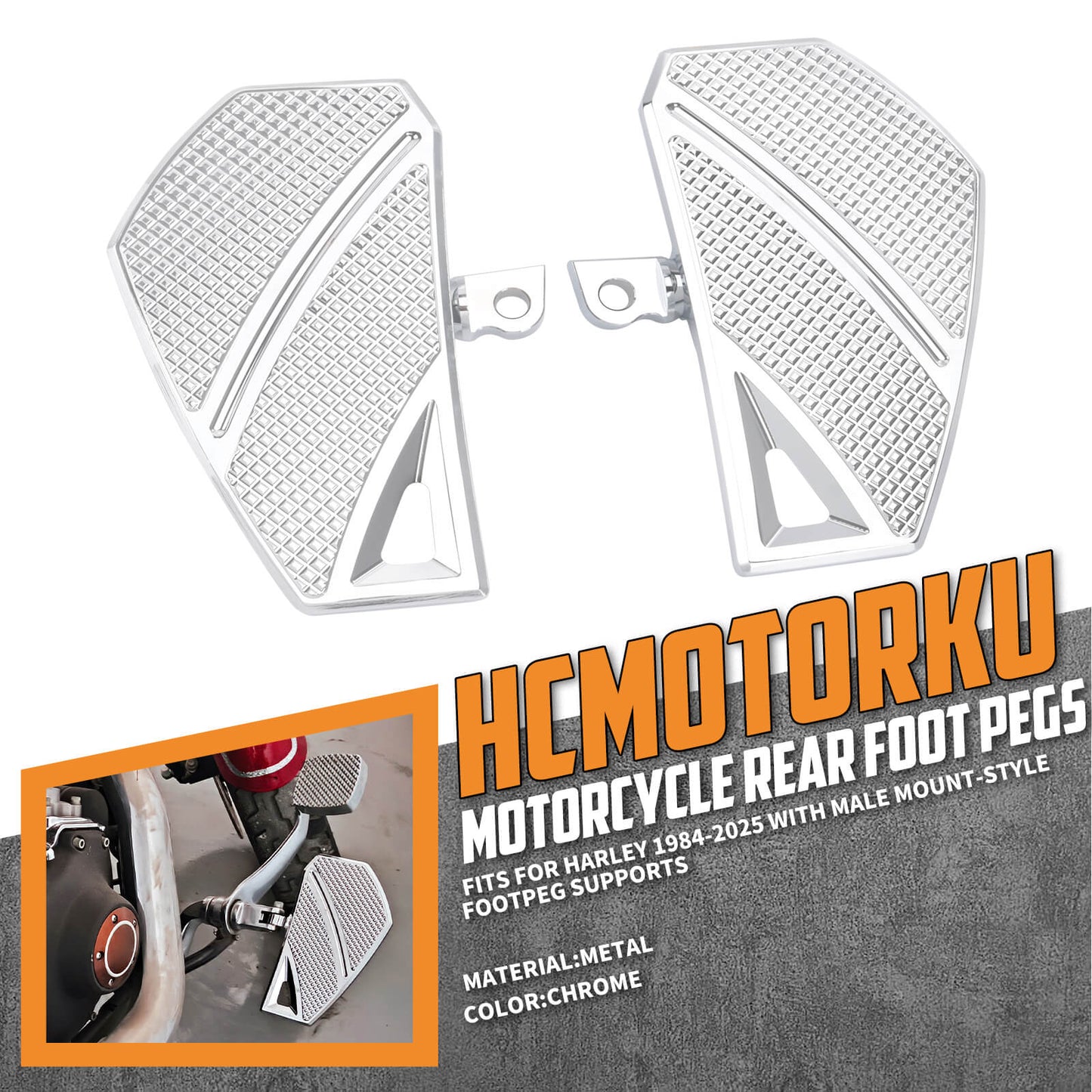 Phantom Floorboards Footboards Chrome For Harley Touring 1984-2025 | HCmotorku