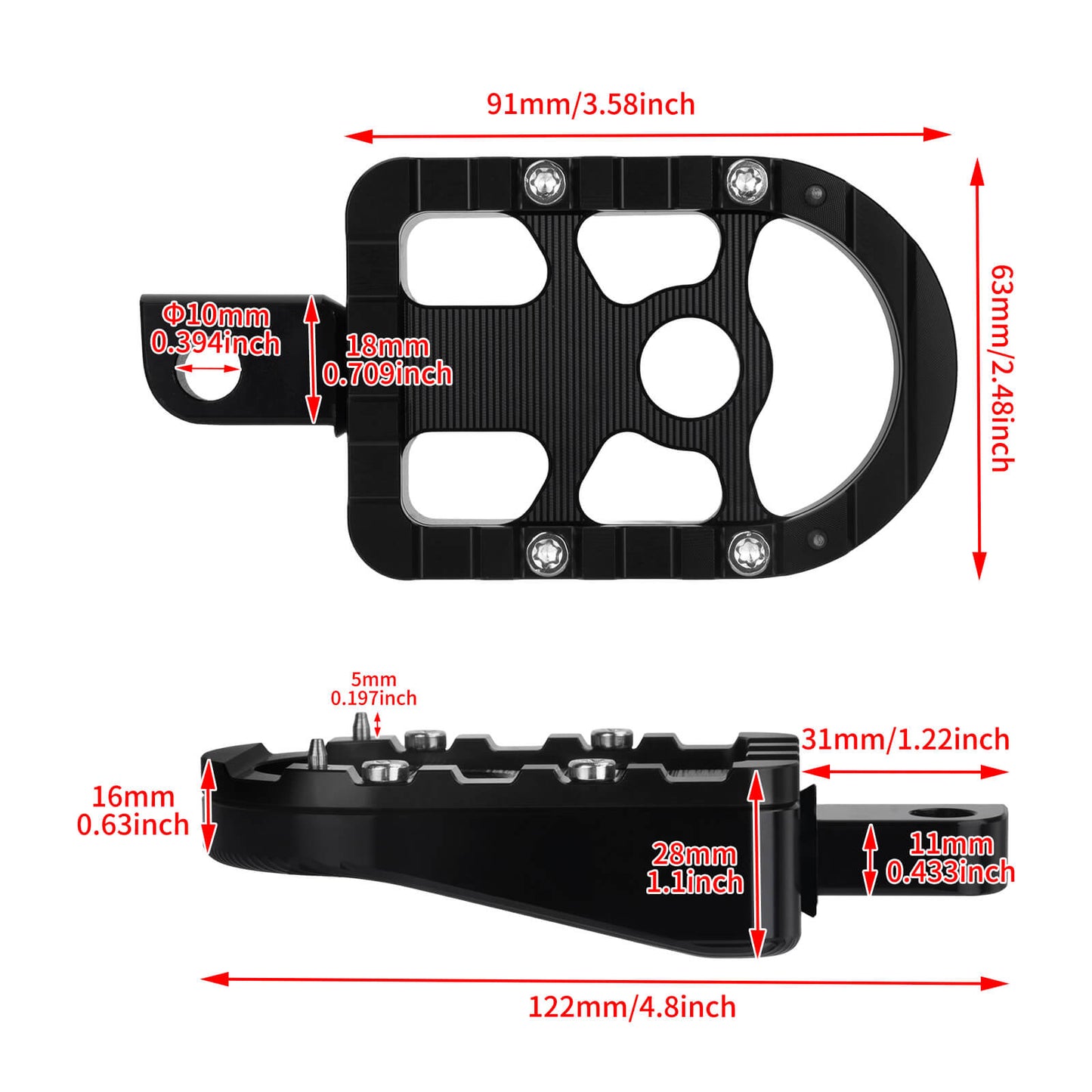 Footboards Footpegs Black For Harley Touring Street Glide Road Glide | HCmotorku