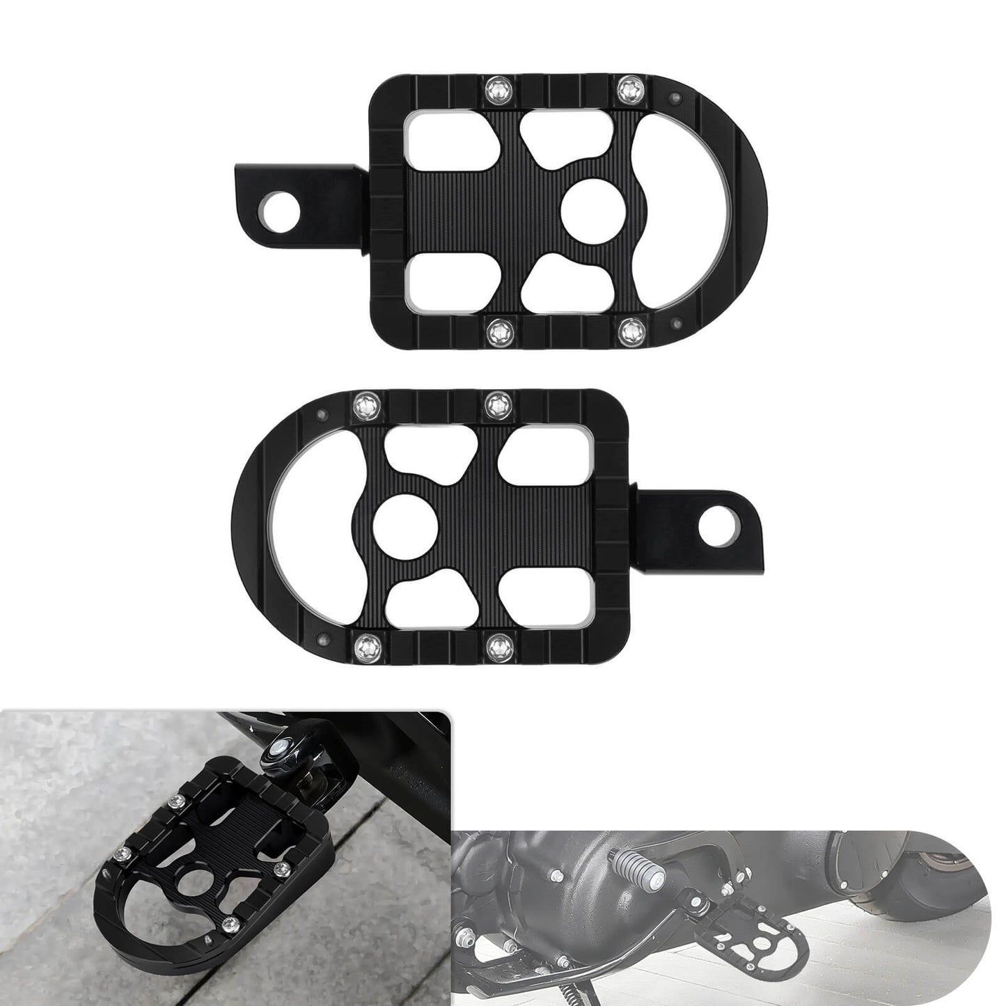 Footboards Footpegs Black For Harley Touring Street Glide Road Glide | HCmotorku