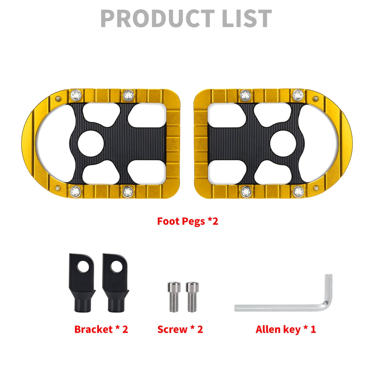 Footboards Footpegs Yellow For Harley Touring Street Glide Road Glide | HCmotorku